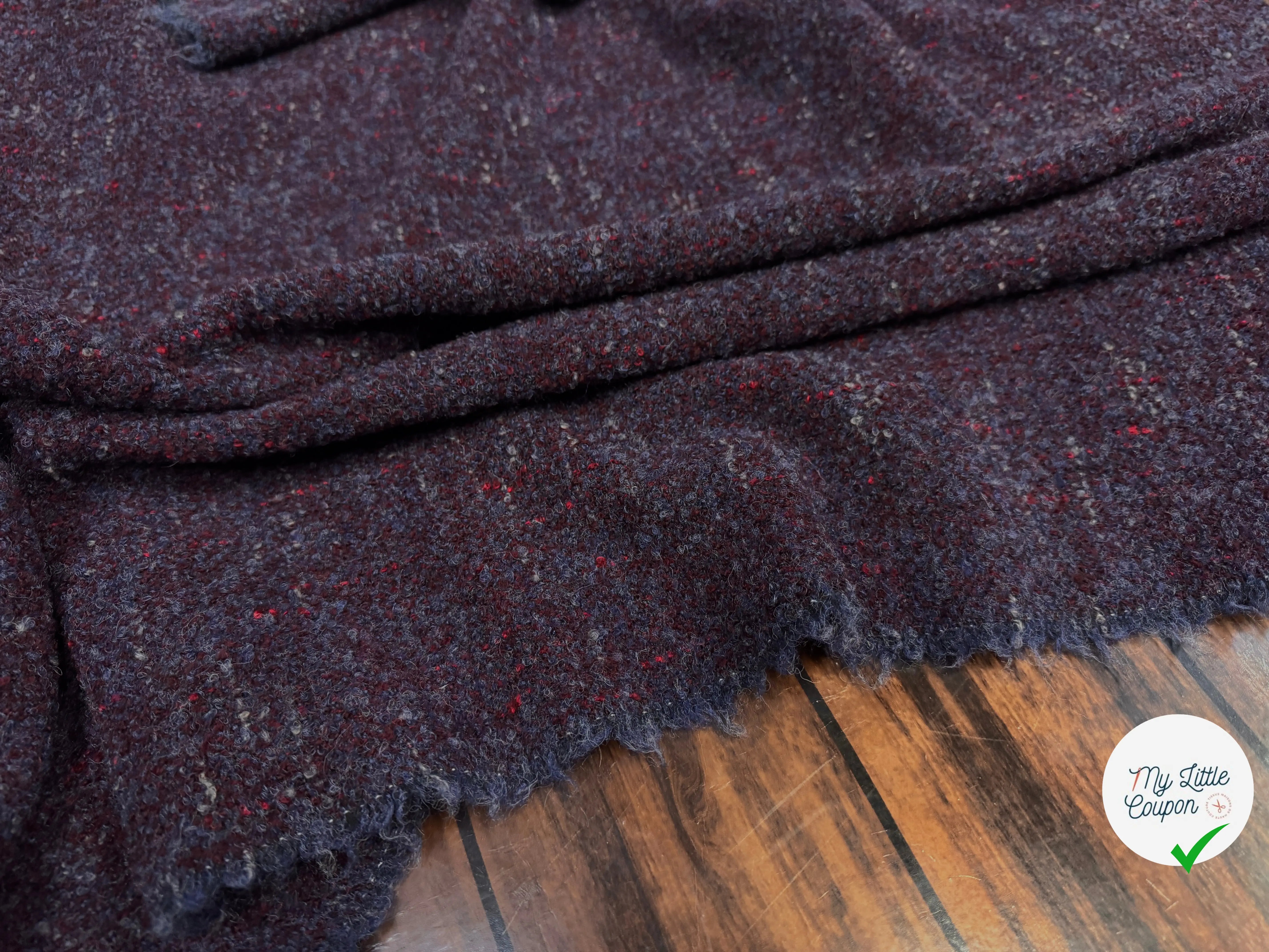 LAINAGE TWEED MOUCHETÉ VIOLET - My Little Coupon