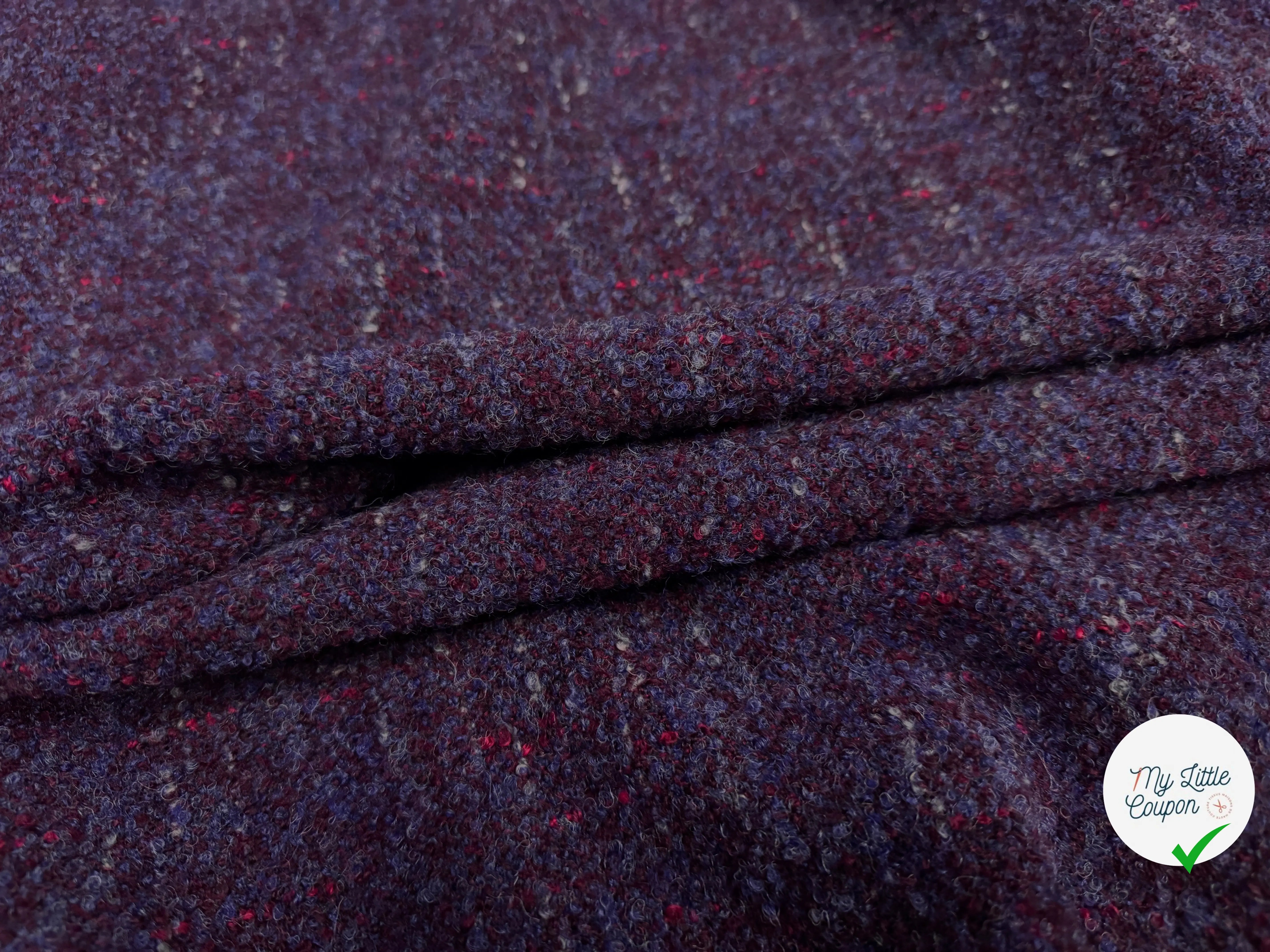 LAINAGE TWEED MOUCHETÉ VIOLET - My Little Coupon