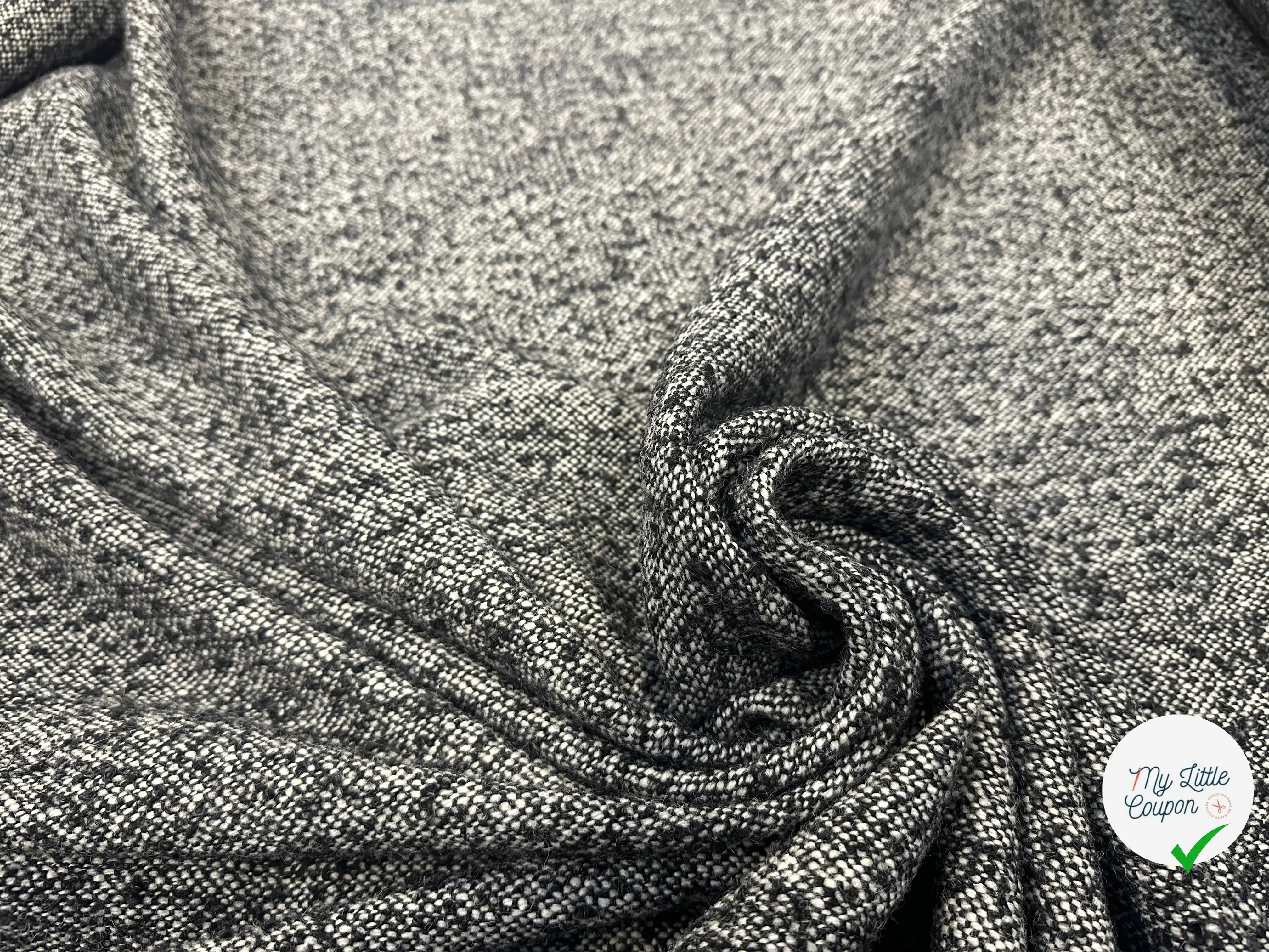 LAINAGE TWEED NOIR ET BLANC MSO