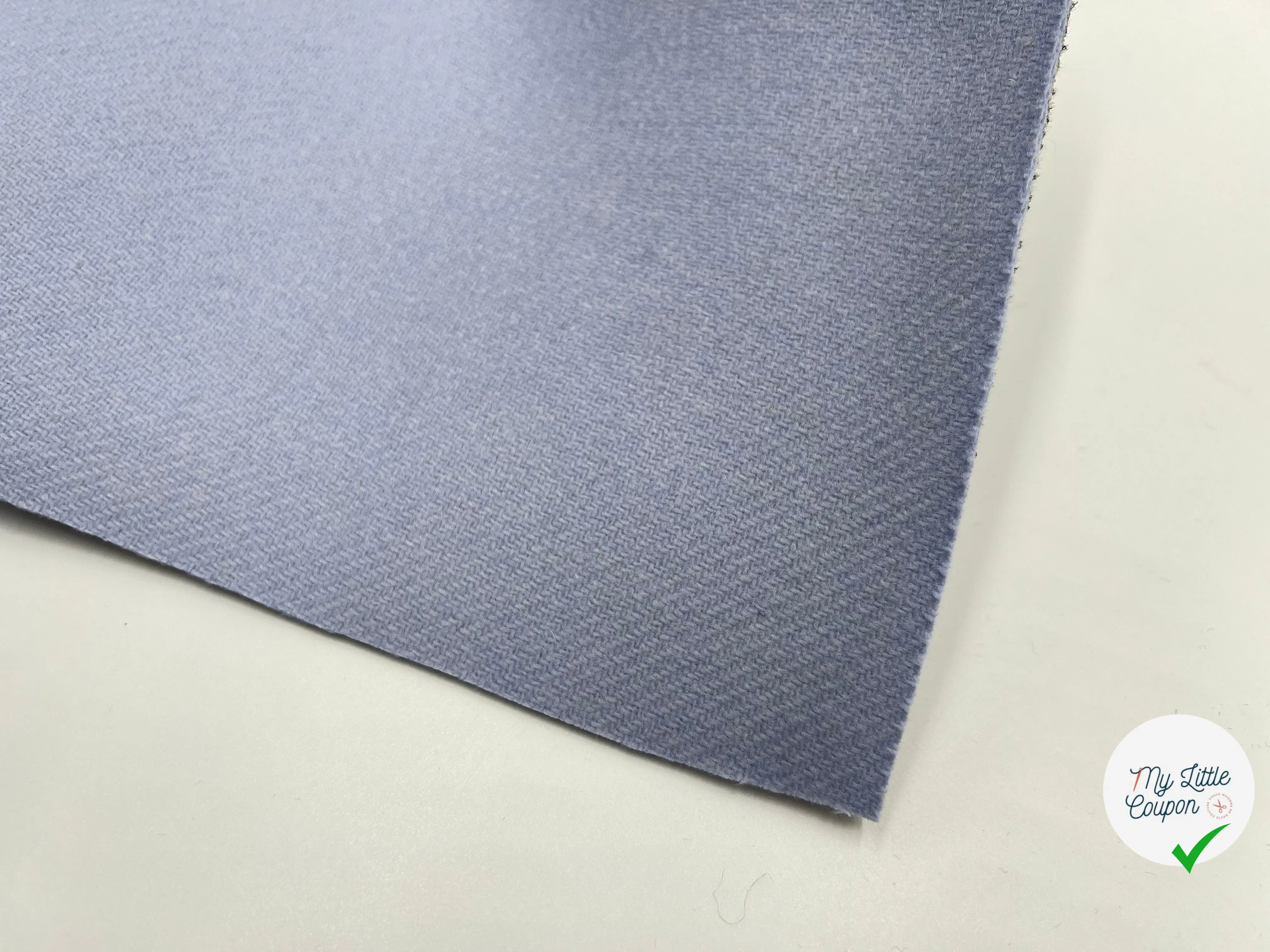 LAINAGE WHIPCORD GRIS BLEU - coupon de tissu de 3 mètres - My Little Coupon - tissu - coudre