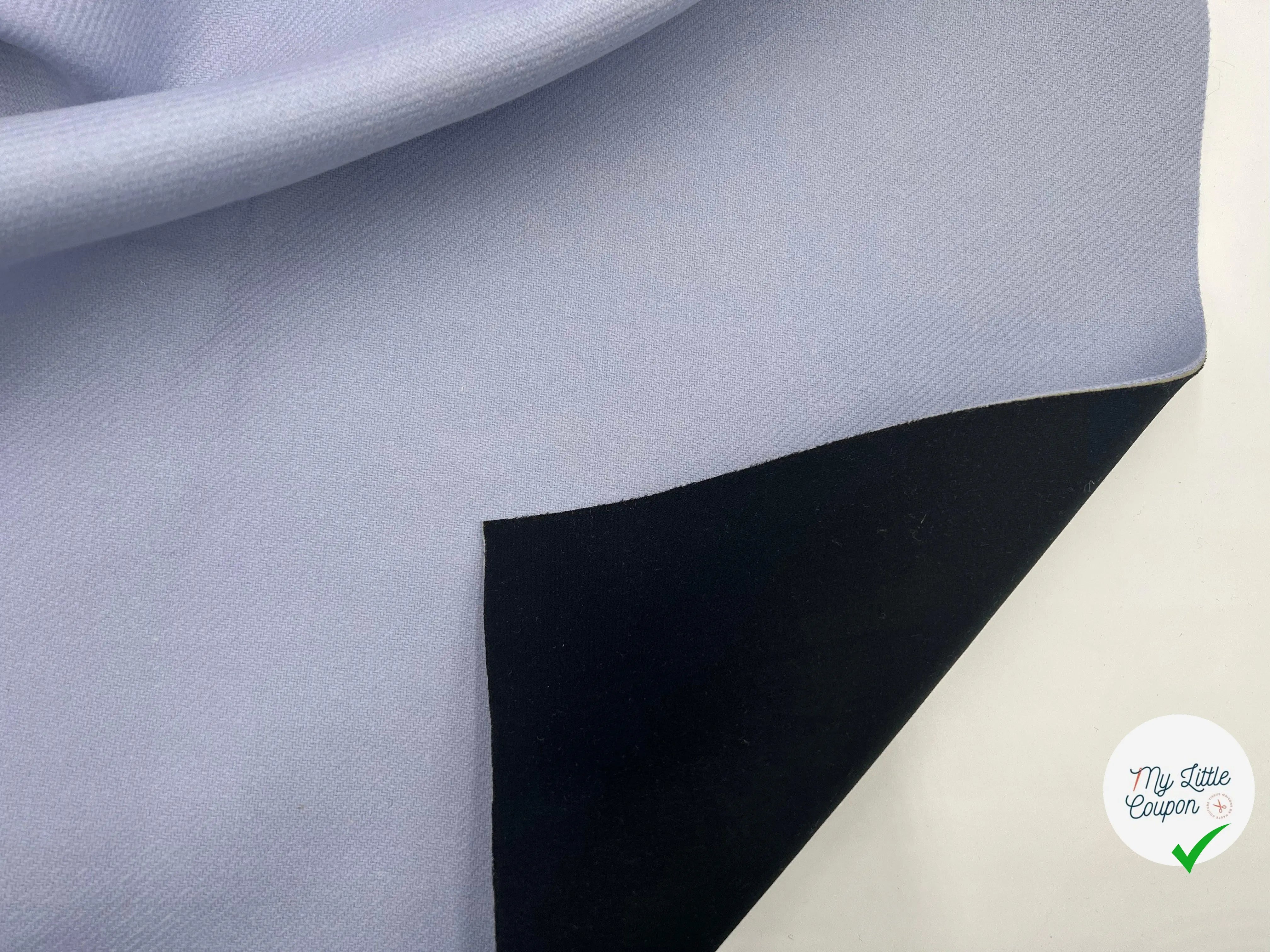 LAINAGE WHIPCORD GRIS BLEU - coupon de tissu de 3 mètres - My Little Coupon - tissu - coudre