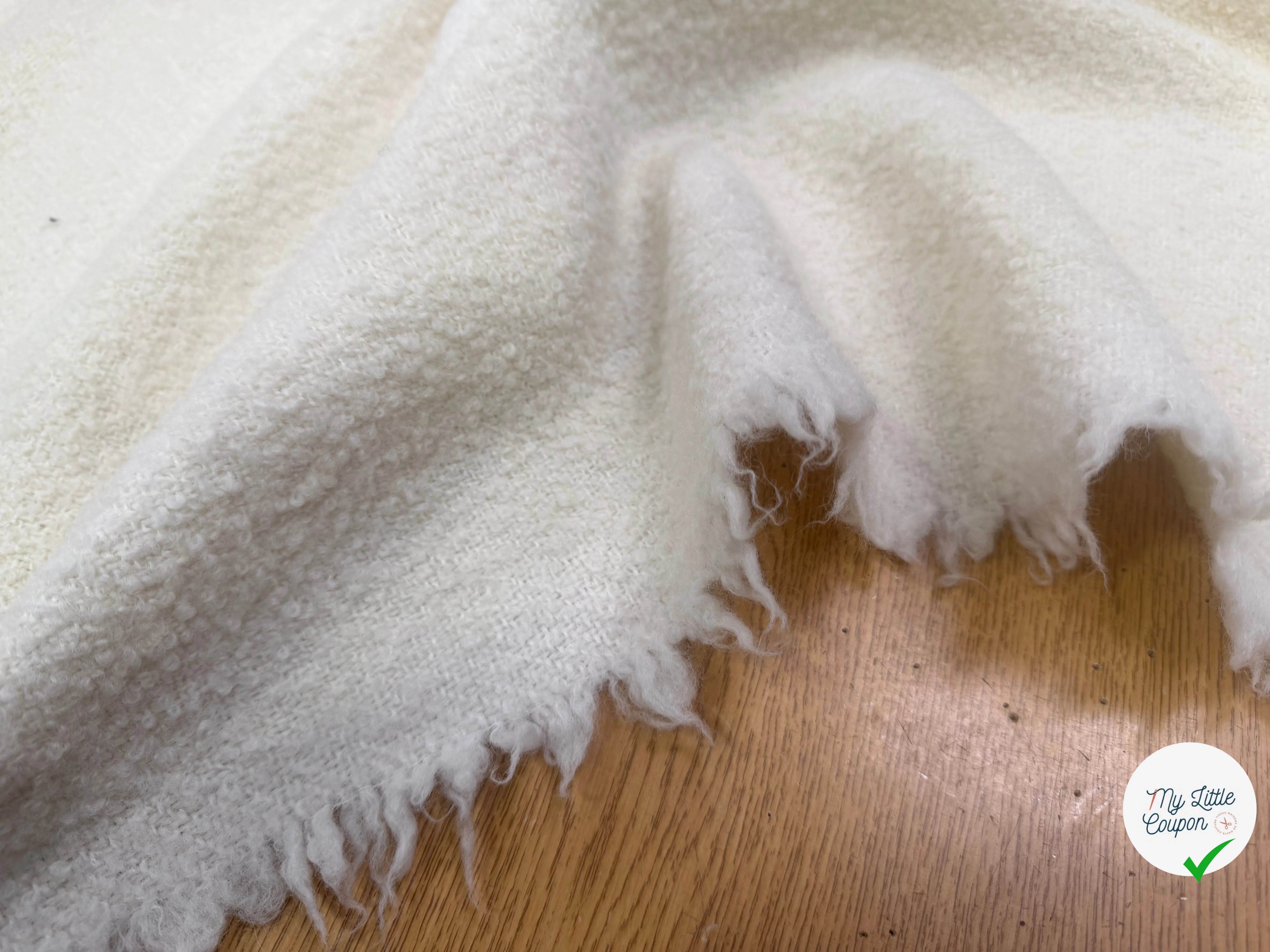 LAINE BOUCLETTE ECRU DEL PRATO - My Little Coupon