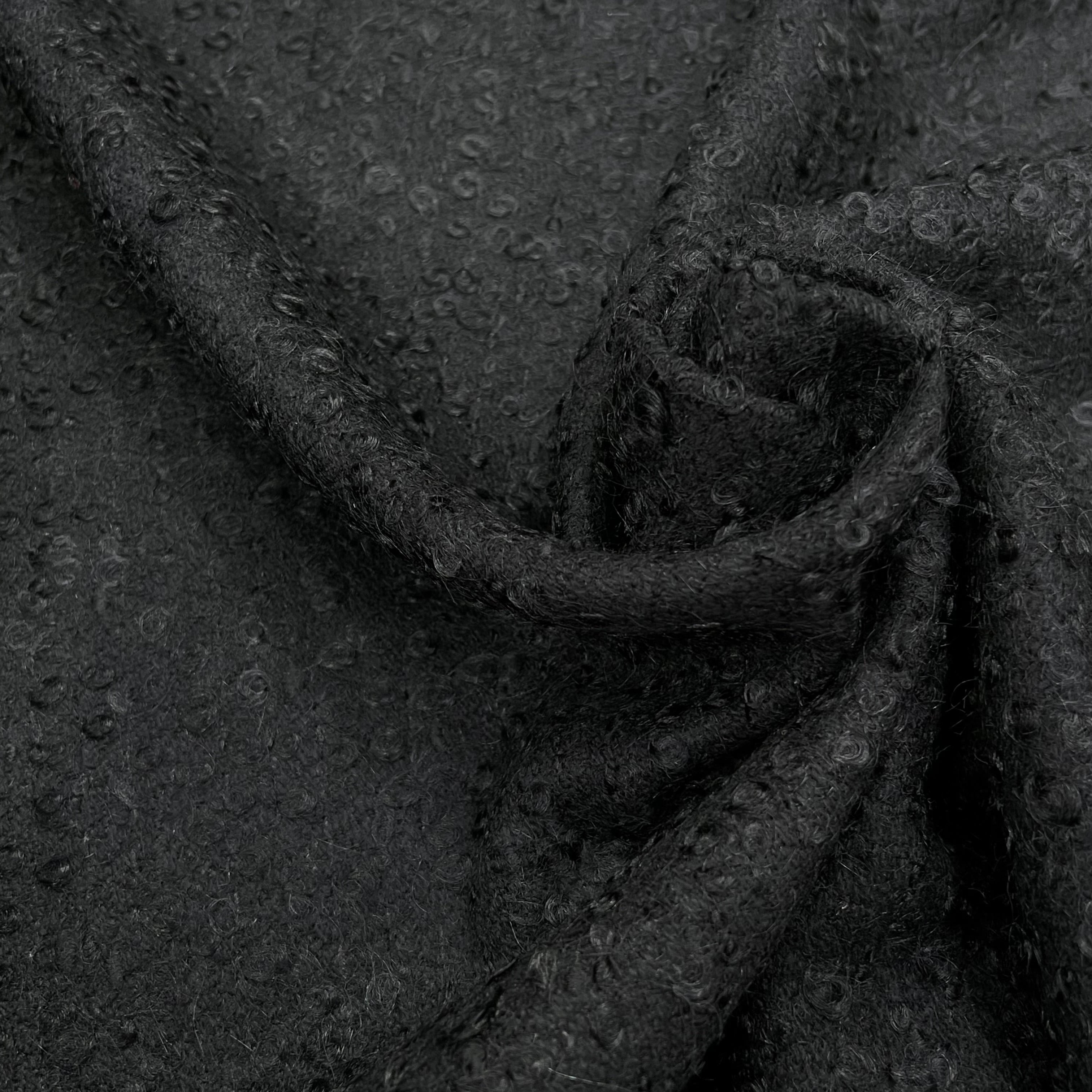 LAINE BOUCLETTE SUPERBE 100% LAINE NOIR - My Little Coupon