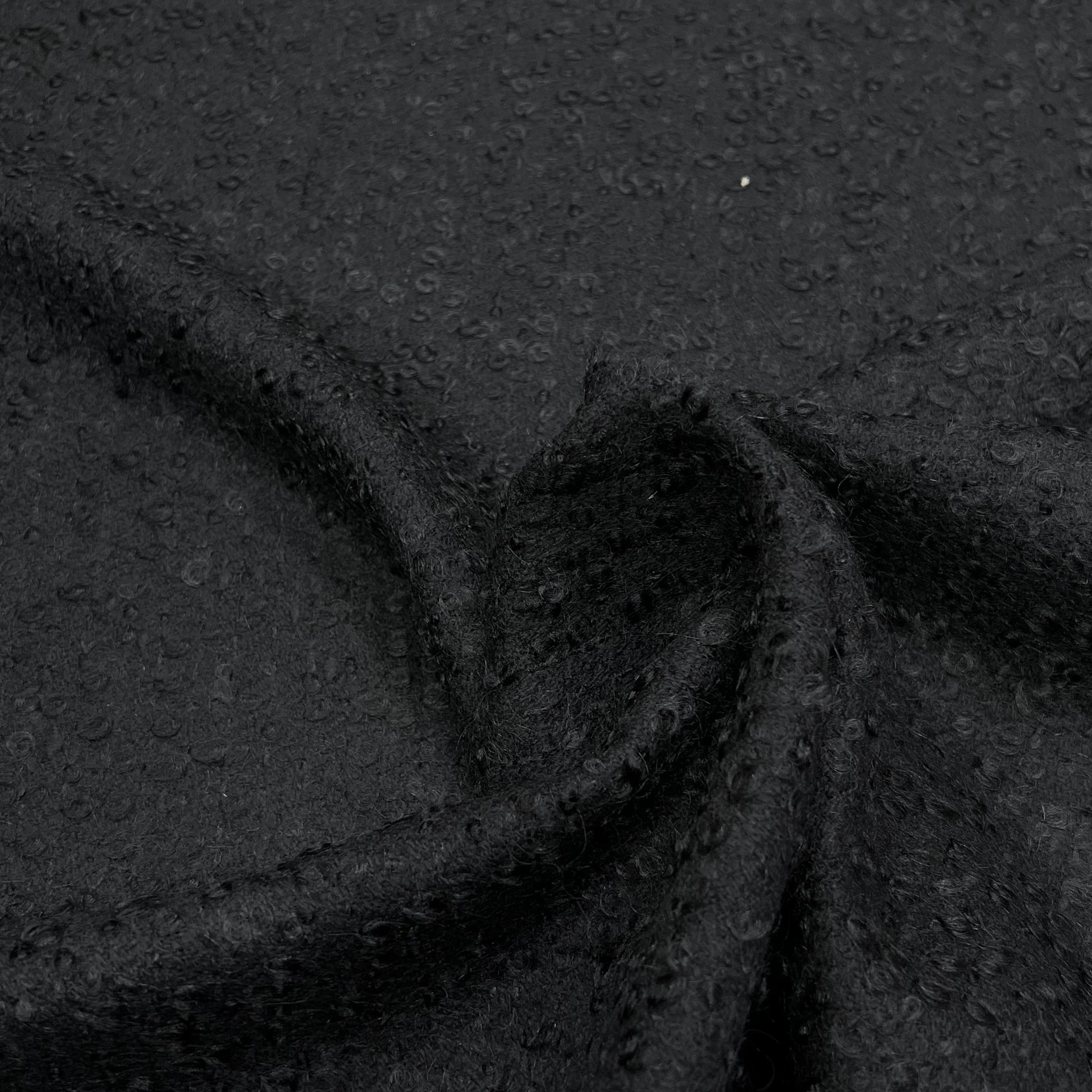 LAINE BOUCLETTE SUPERBE 100% LAINE NOIR - My Little Coupon