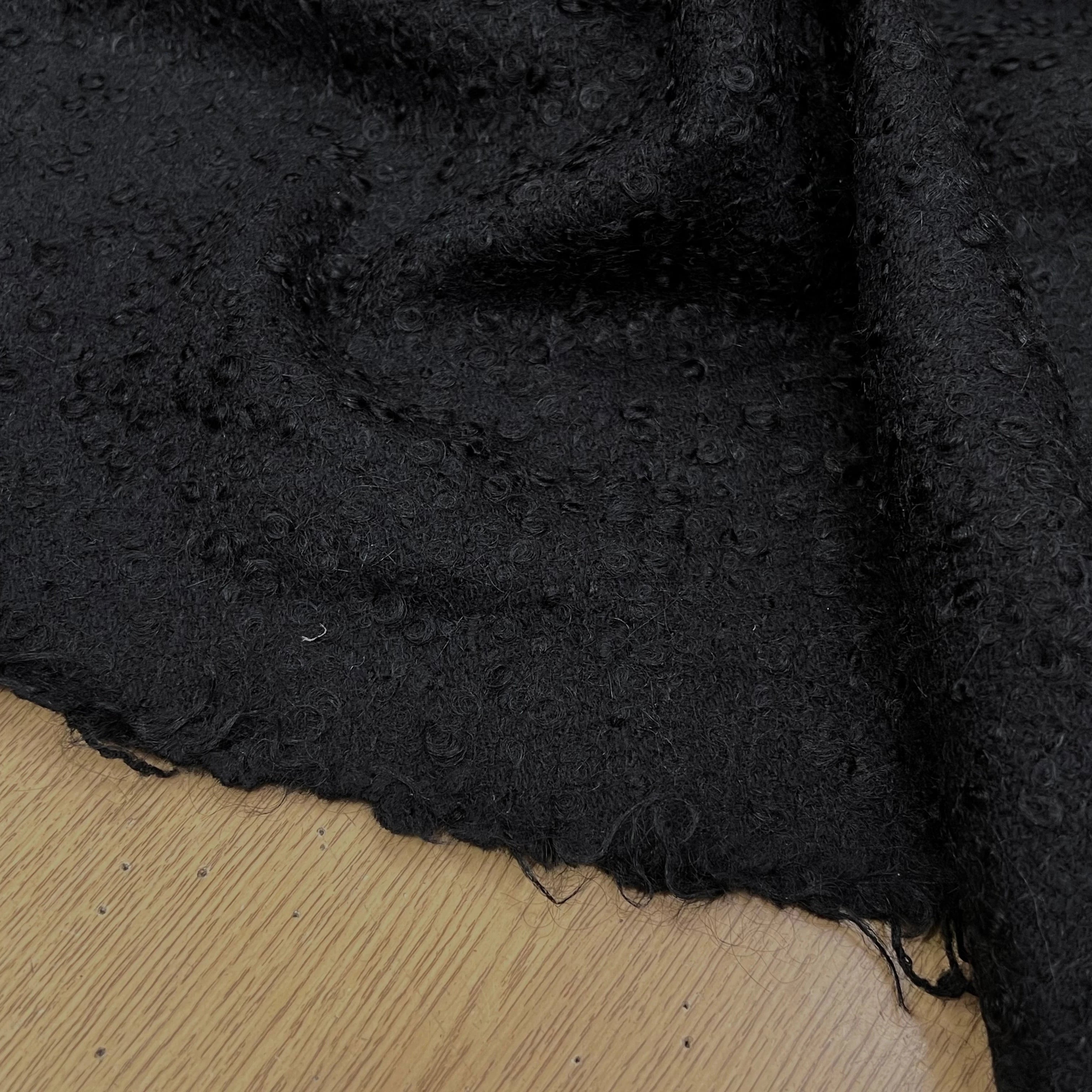 LAINE BOUCLETTE SUPERBE 100% LAINE NOIR - My Little Coupon