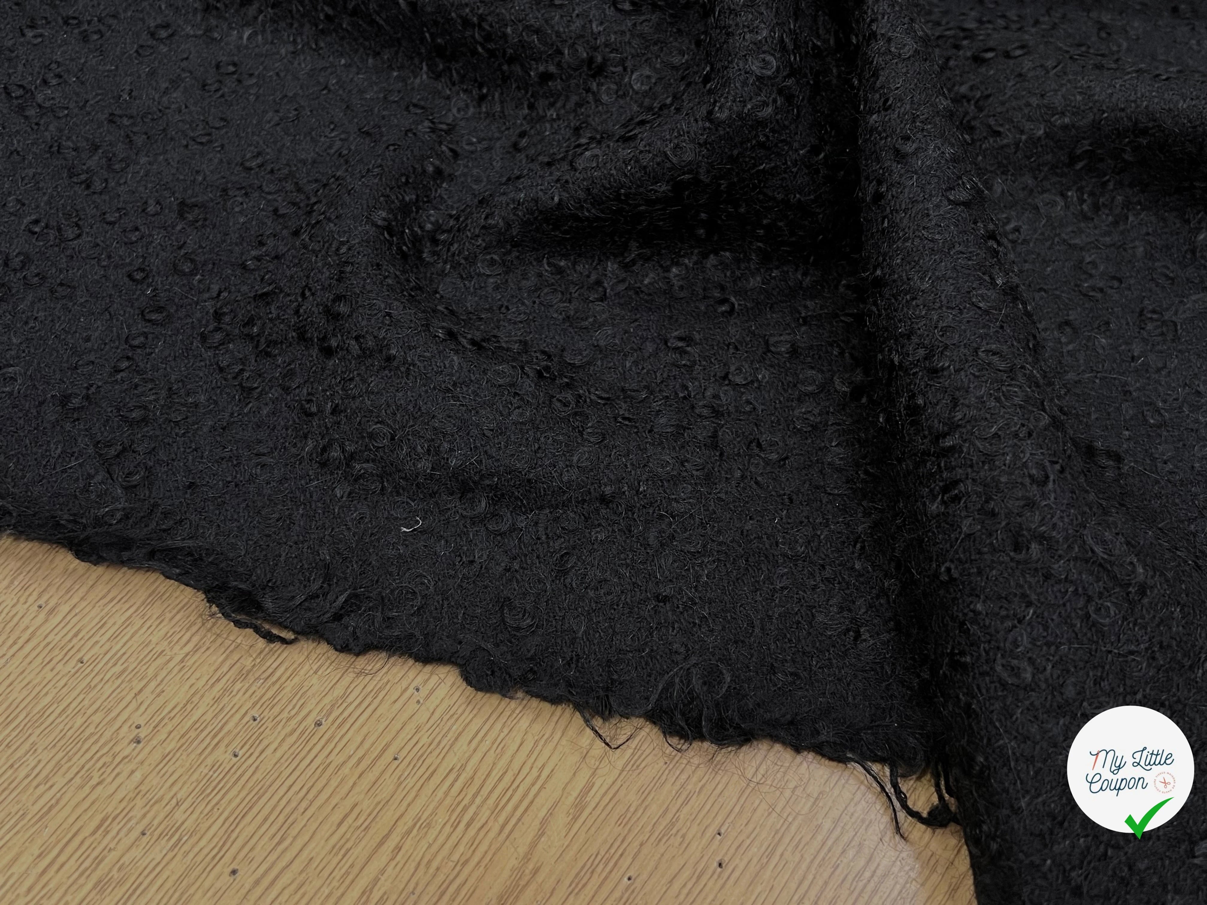 LAINE BOUCLETTE SUPERBE 100% LAINE NOIR - My Little Coupon