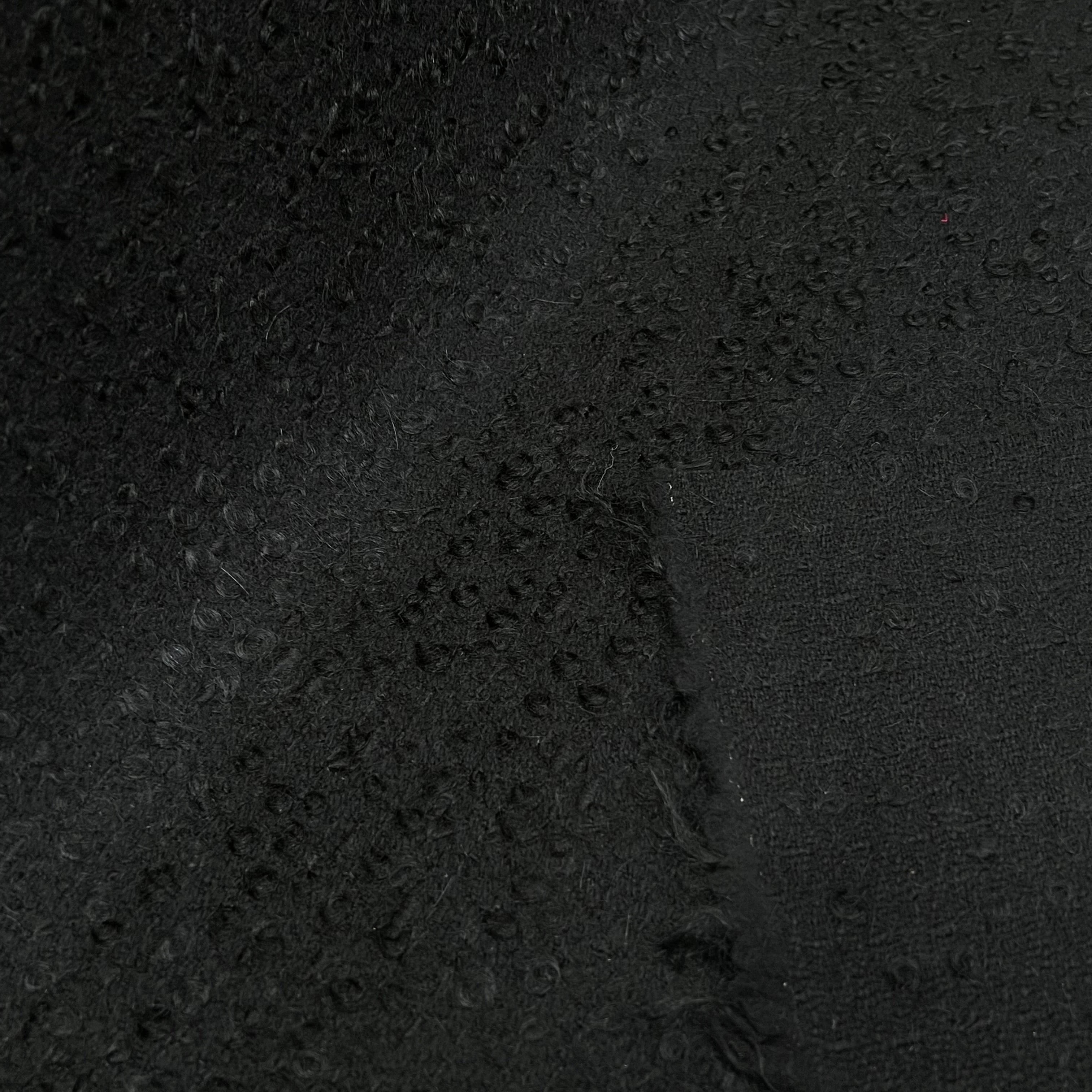 LAINE BOUCLETTE SUPERBE 100% LAINE NOIR - My Little Coupon