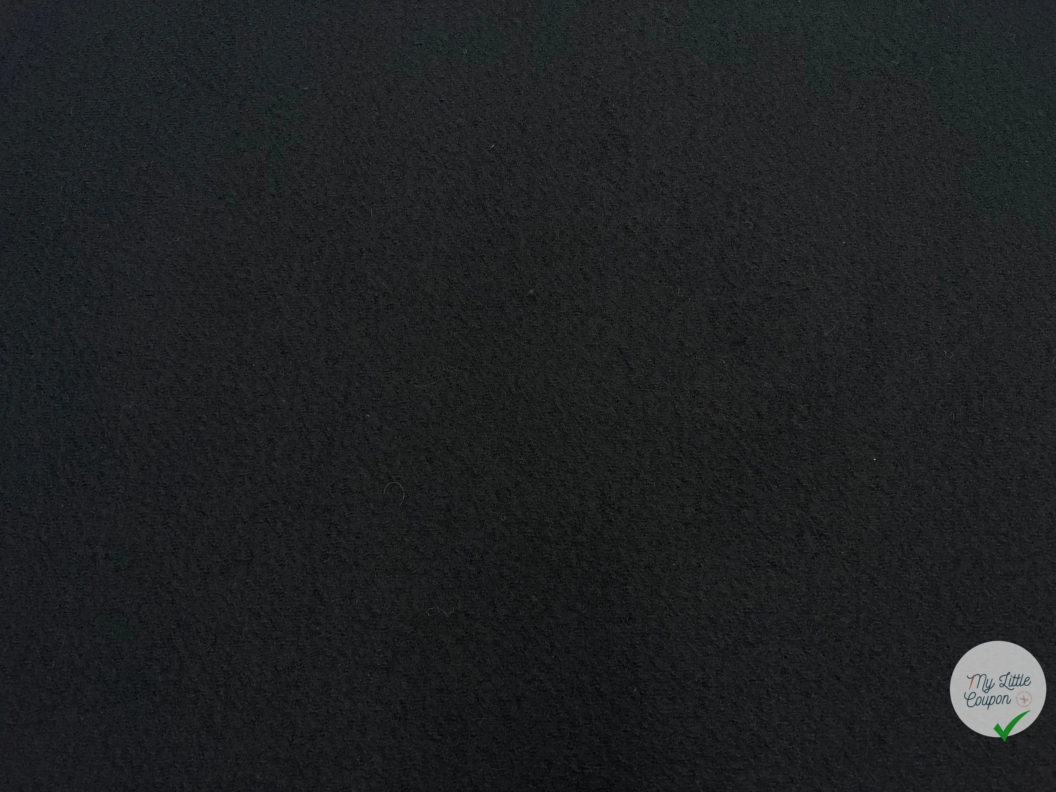 LAINE BOUILLIE NOIR BLACK - coupon de tissu de 3 mètres - My Little Coupon - tissu - coudre