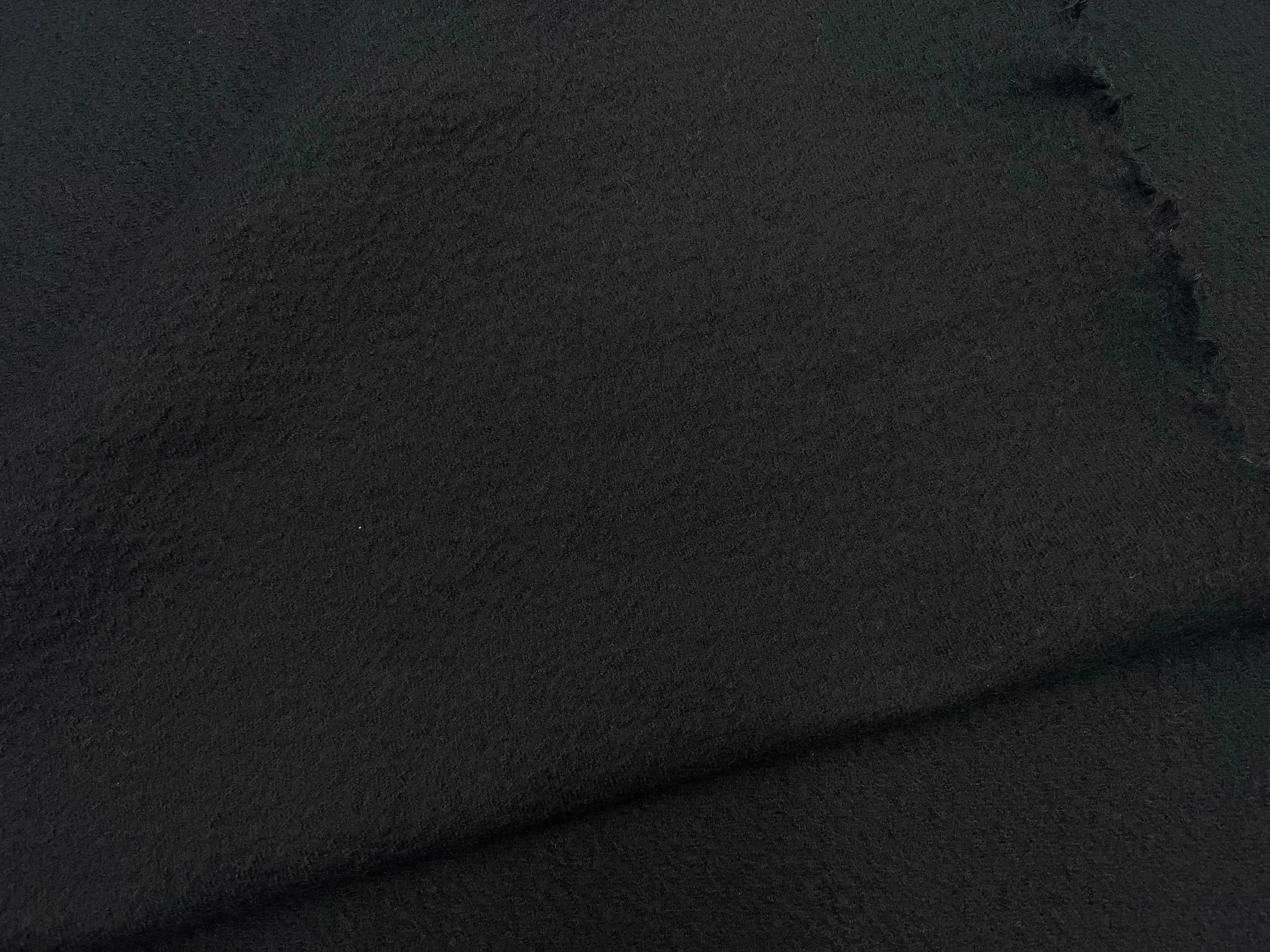 LAINE BOUILLIE NOIR BLACK - coupon de tissu de 3 mètres - My Little Coupon - tissu - coudre
