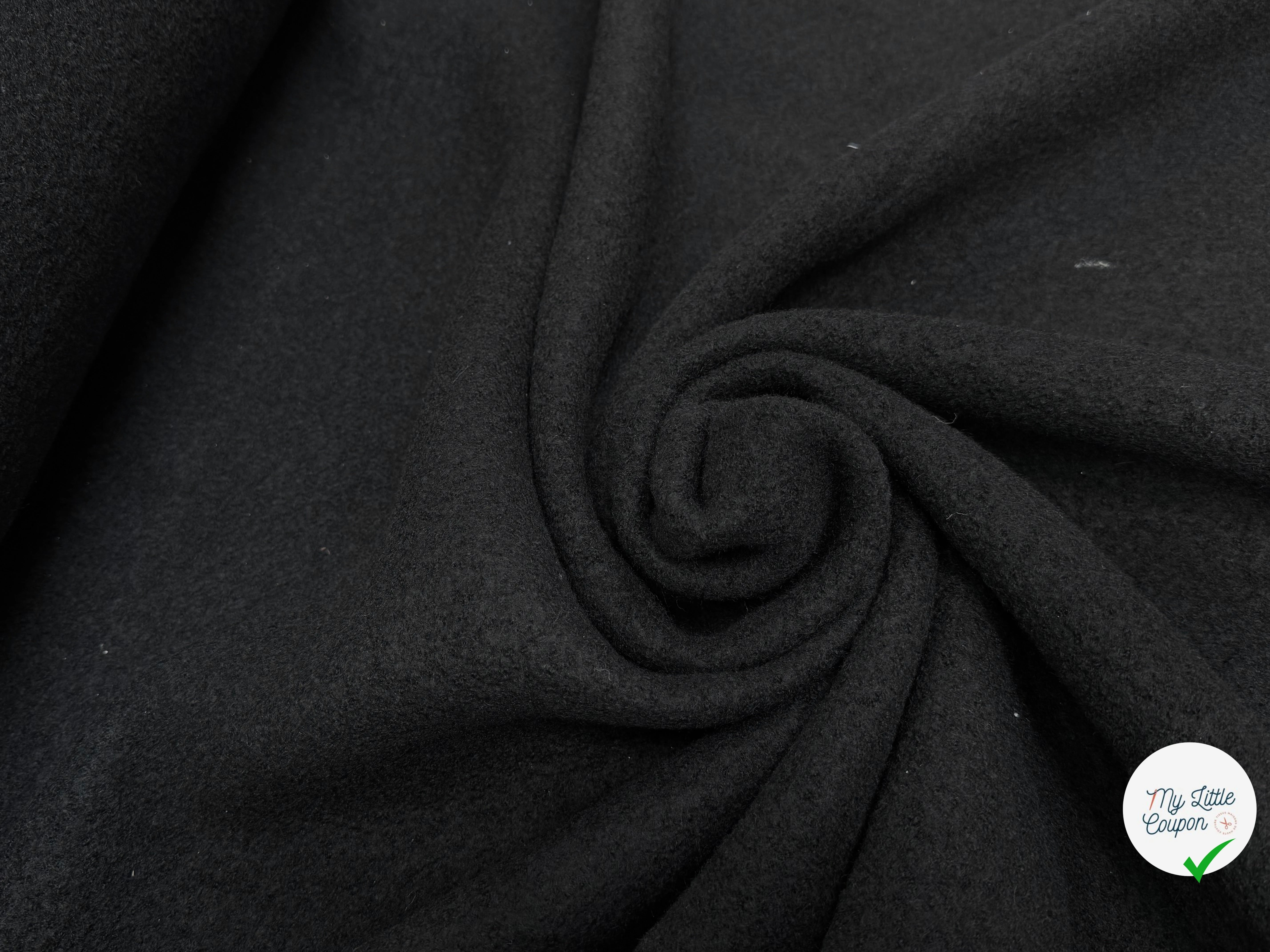 LAINE BOUILLIE NOIR STRETCH - My Little Coupon