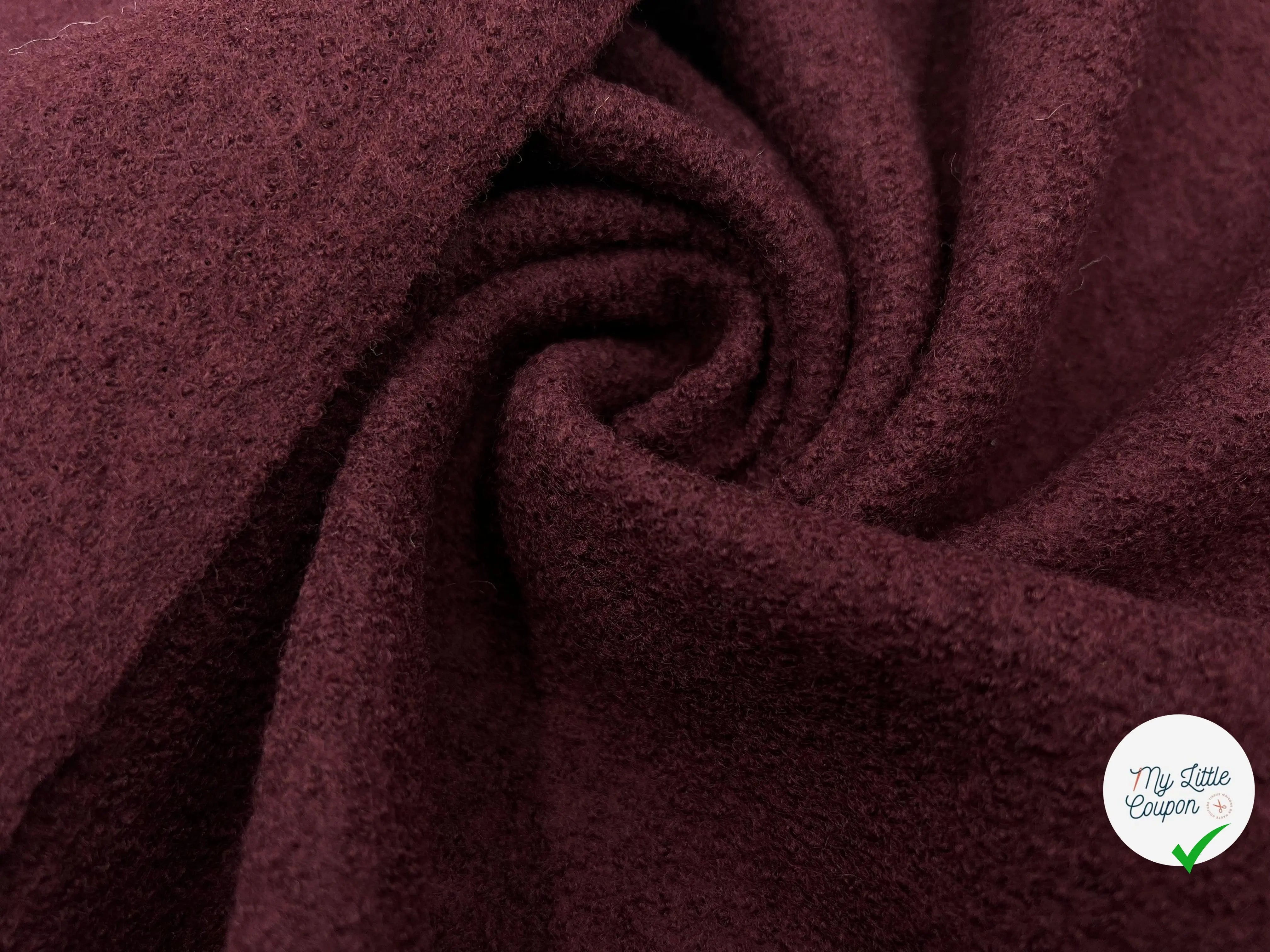 LAINE BOUILLIE PURE LAINE BORDEAUX - My Little Coupon - tissu - coudre