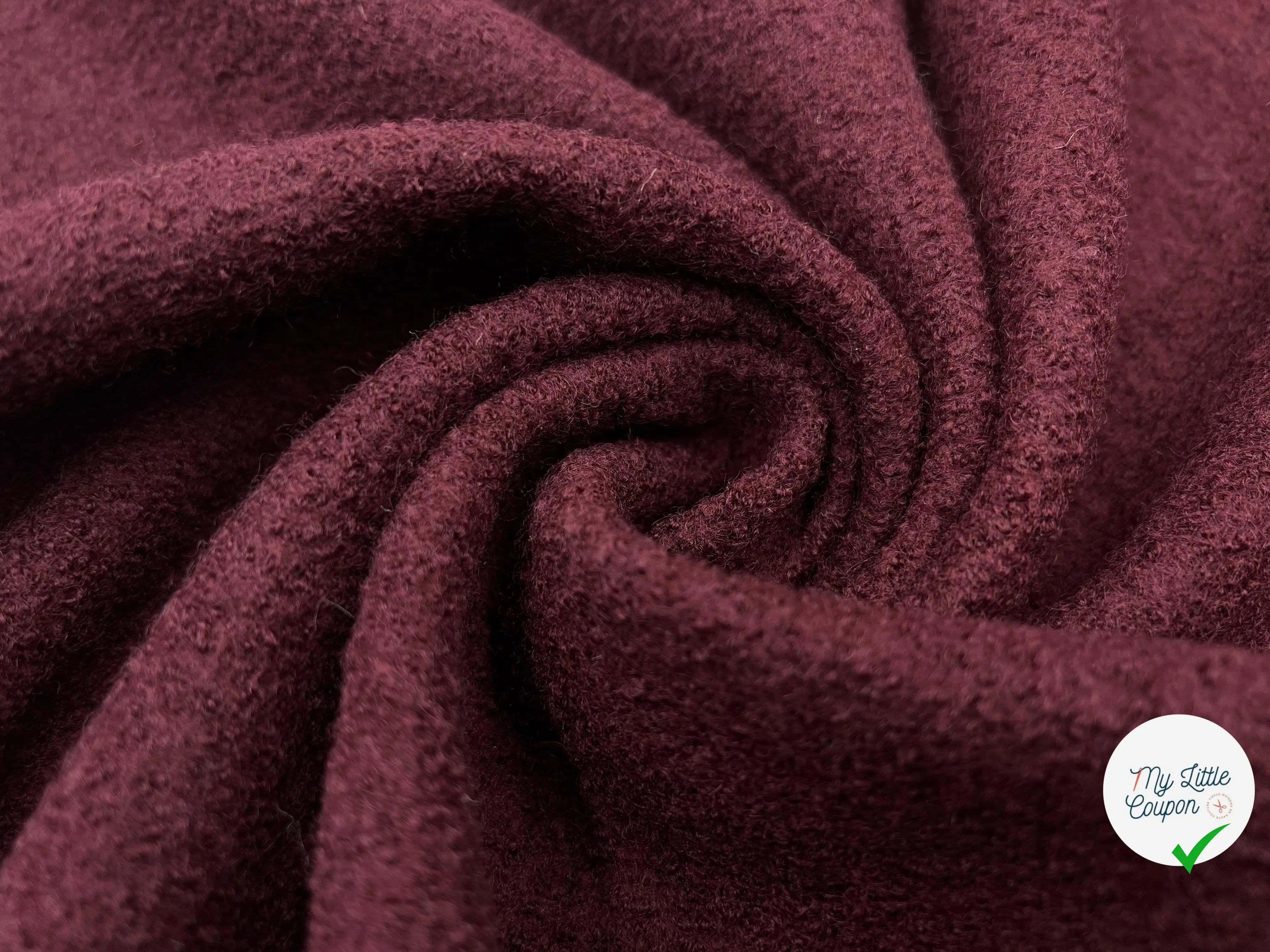 LAINE BOUILLIE PURE LAINE BORDEAUX - My Little Coupon - tissu - coudre