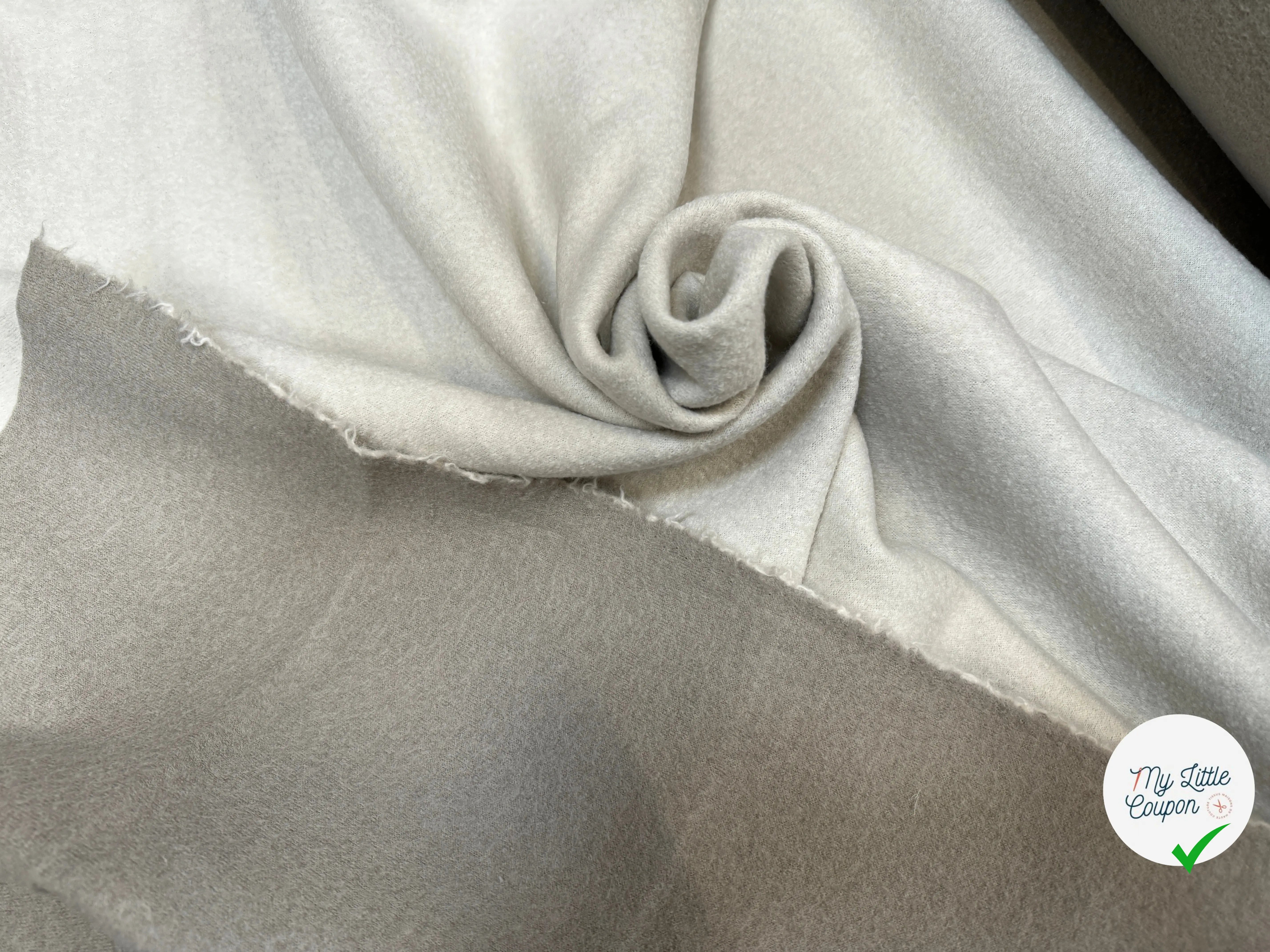 LAINE BOUILLIE RÉVERSIBLE BEIGE / BLANC CASSÉ - My Little Coupon