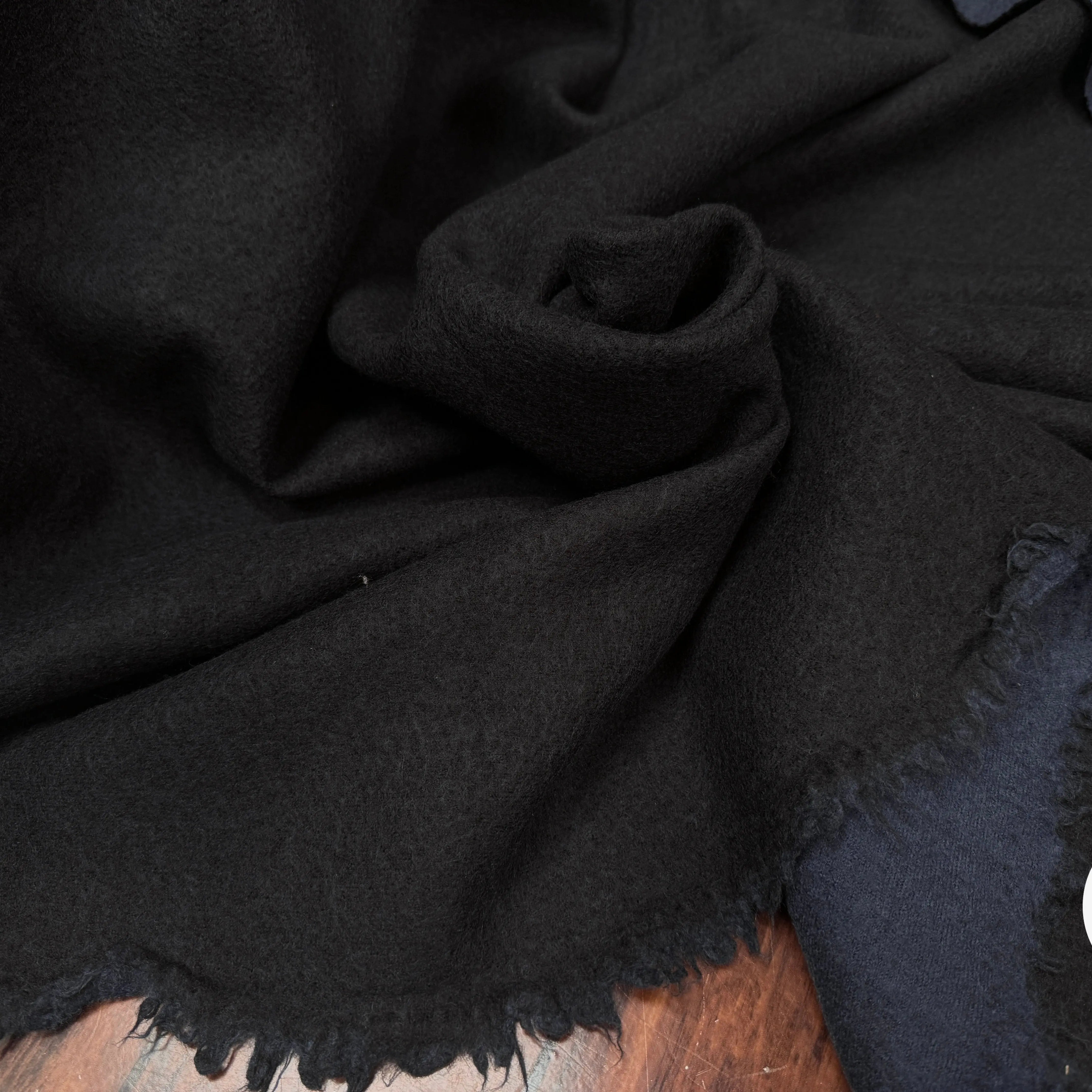 LAINE BOUILLIE RÉVERSIBLE NOIR / INDIGO - My Little Coupon