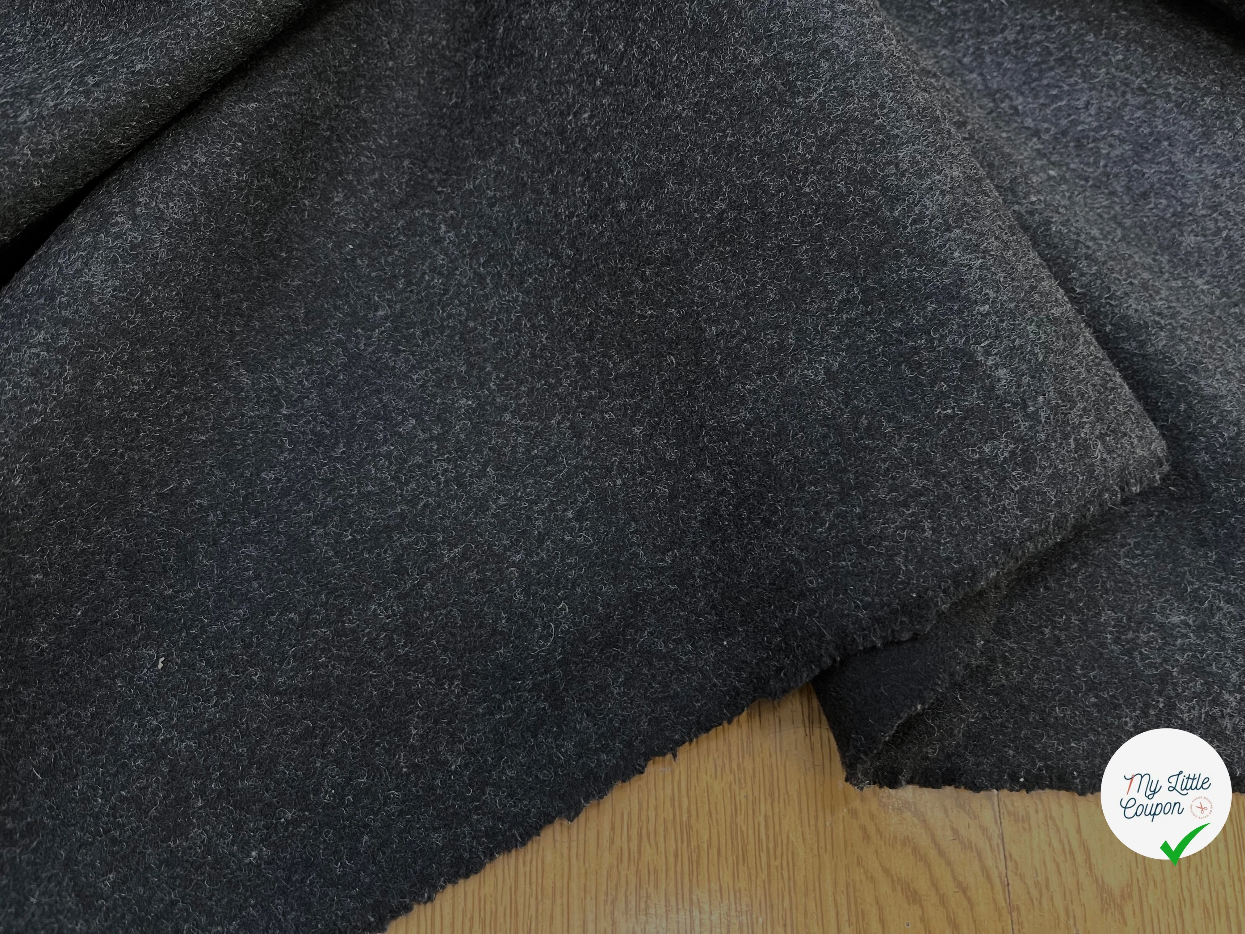 LAINE CABAN NOIR GRISÉ 100% LAINE - My Little Coupon