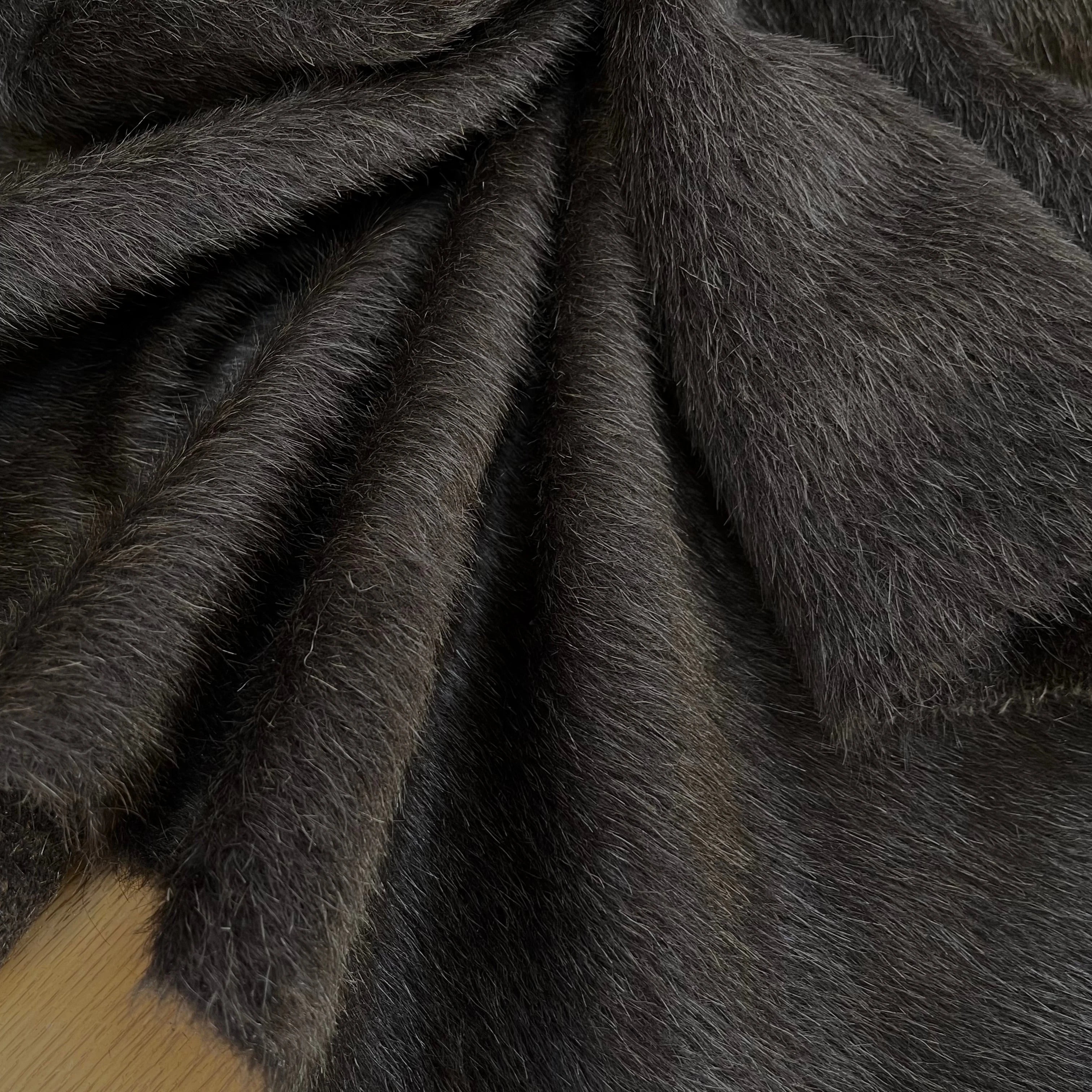 LAINE FOURURE POIL ANIMAL MARRON FONCÉ - My Little Coupon