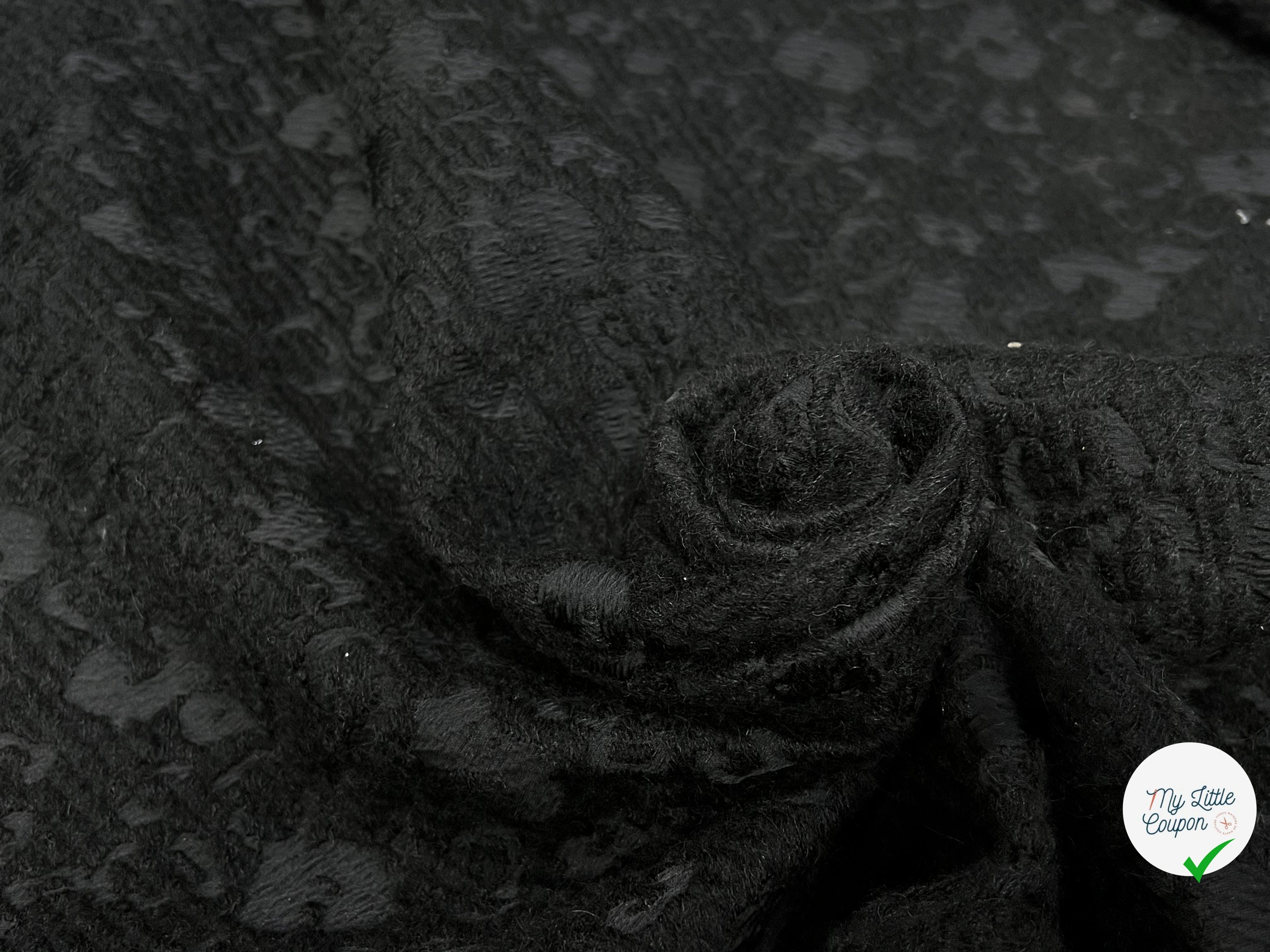 LAINE JACQUARD NOIR 50% LAINE SOUPLE - My Little Coupon