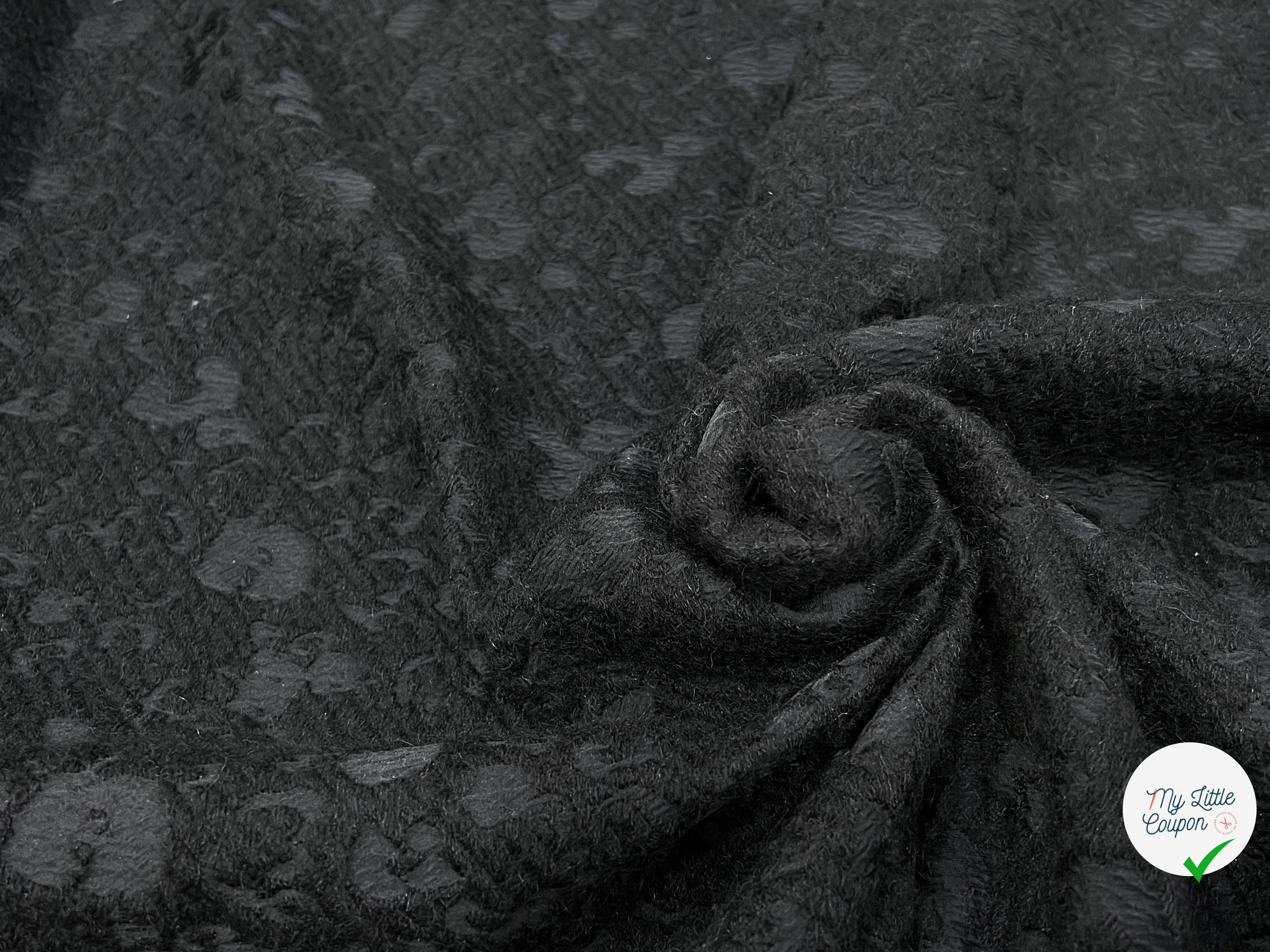 LAINE JACQUARD NOIR 50% LAINE SOUPLE - My Little Coupon