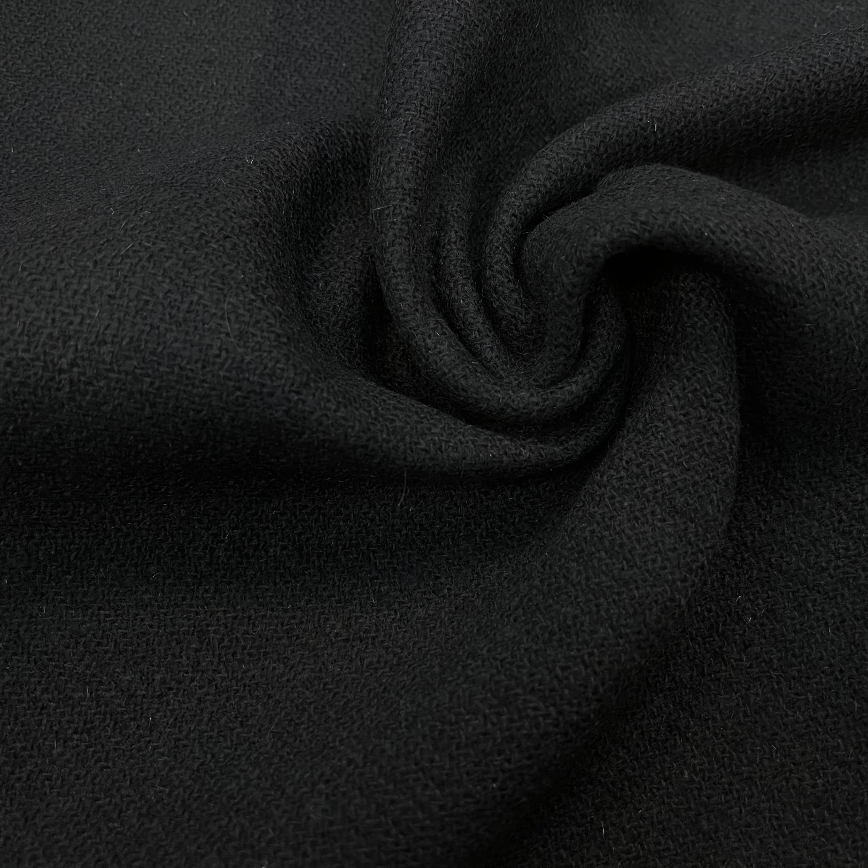 LAINE MANTEAU SERGÉE LOURDE NOIR 140CM - My Little Coupon