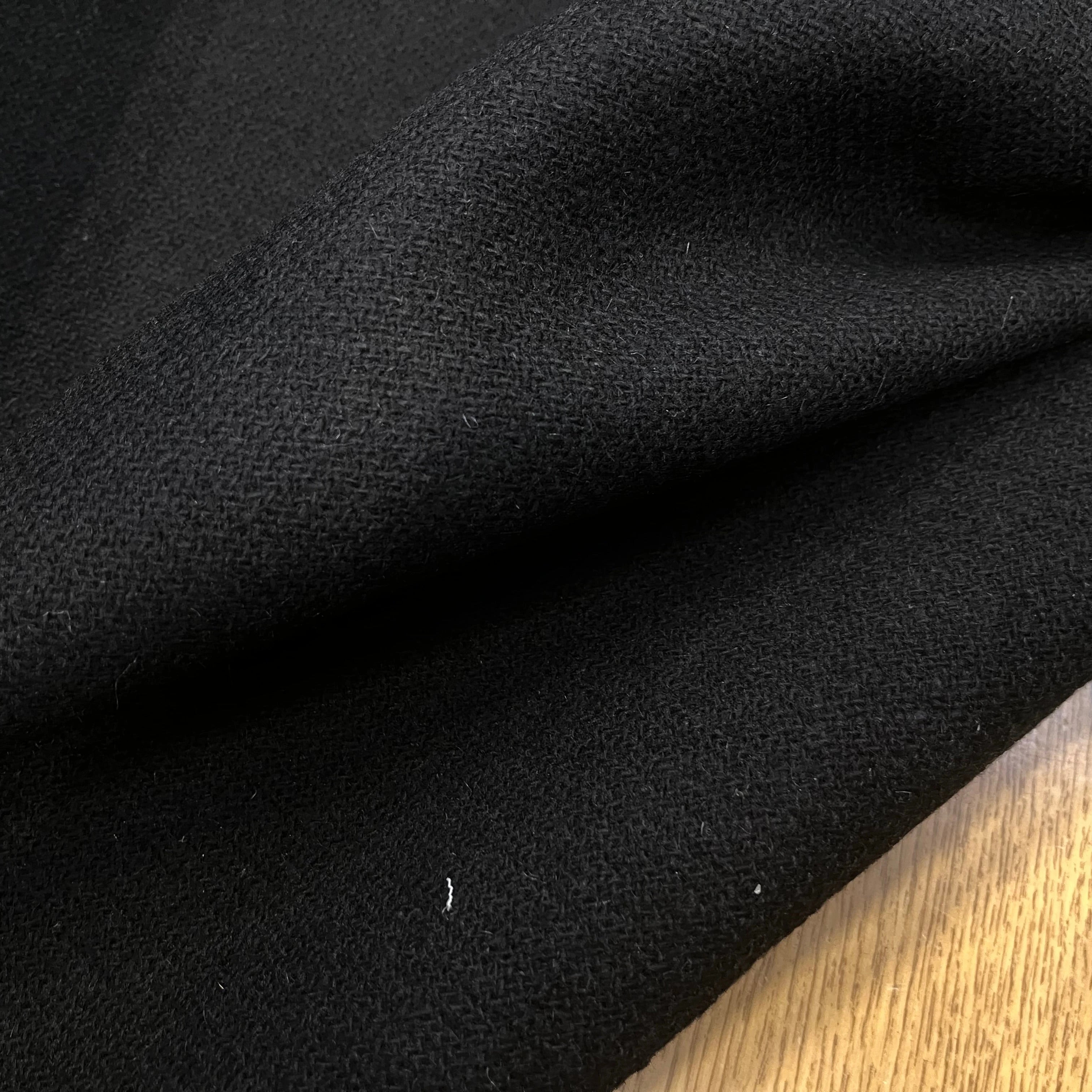 LAINE MANTEAU SERGÉE LOURDE NOIR 140CM - My Little Coupon