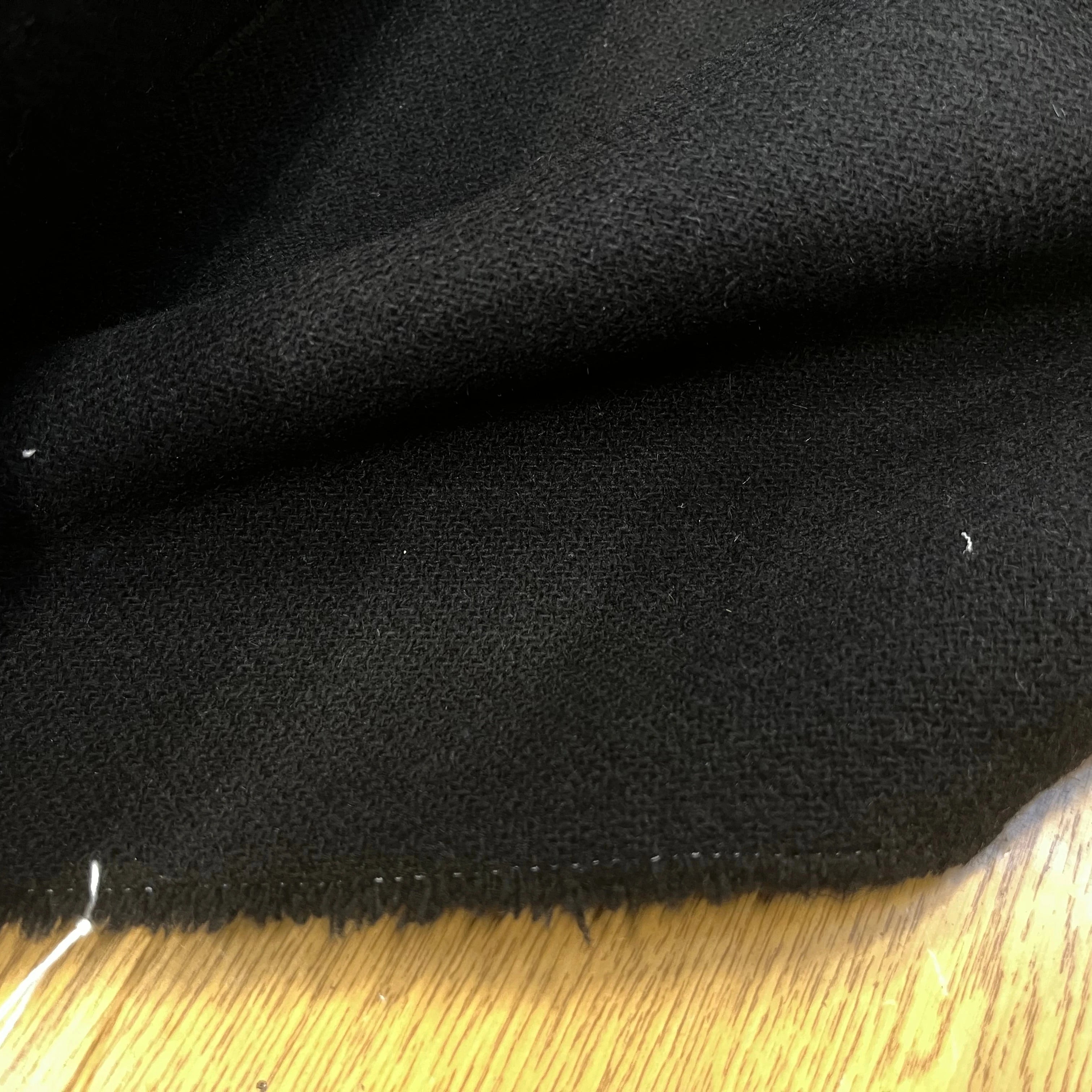 LAINE MANTEAU SERGÉE LOURDE NOIR 140CM - My Little Coupon