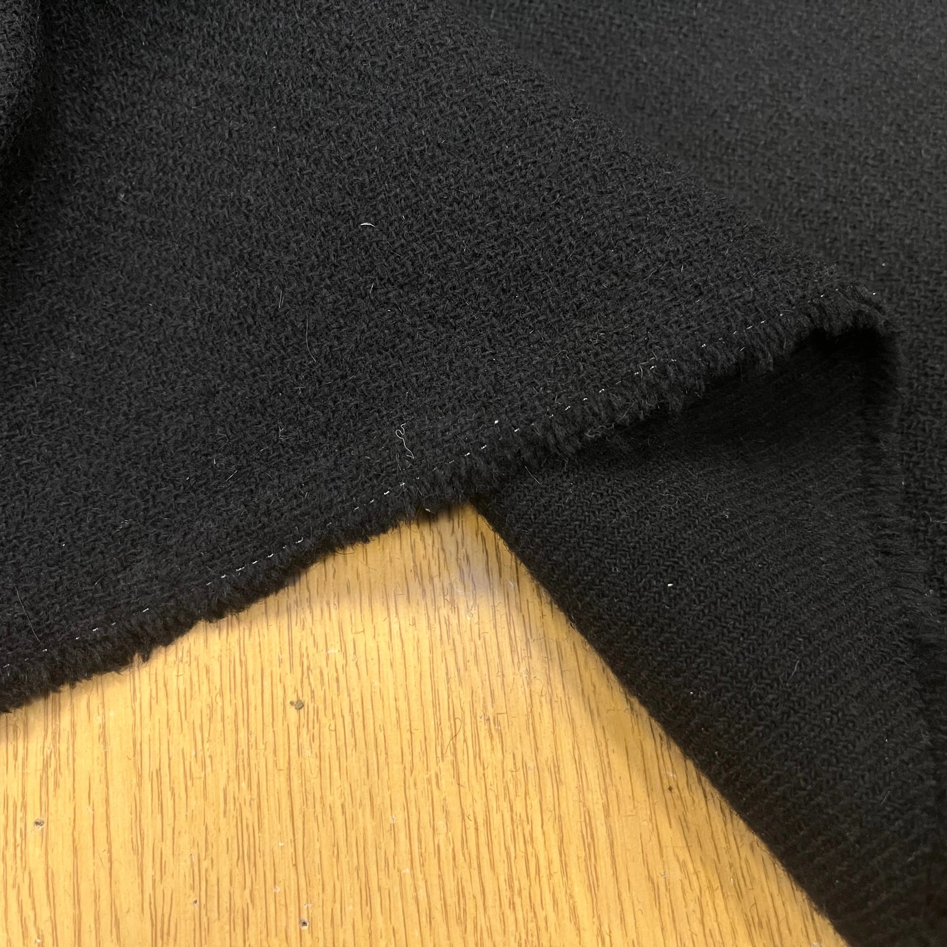 LAINE MANTEAU SERGÉE LOURDE NOIR 140CM - My Little Coupon