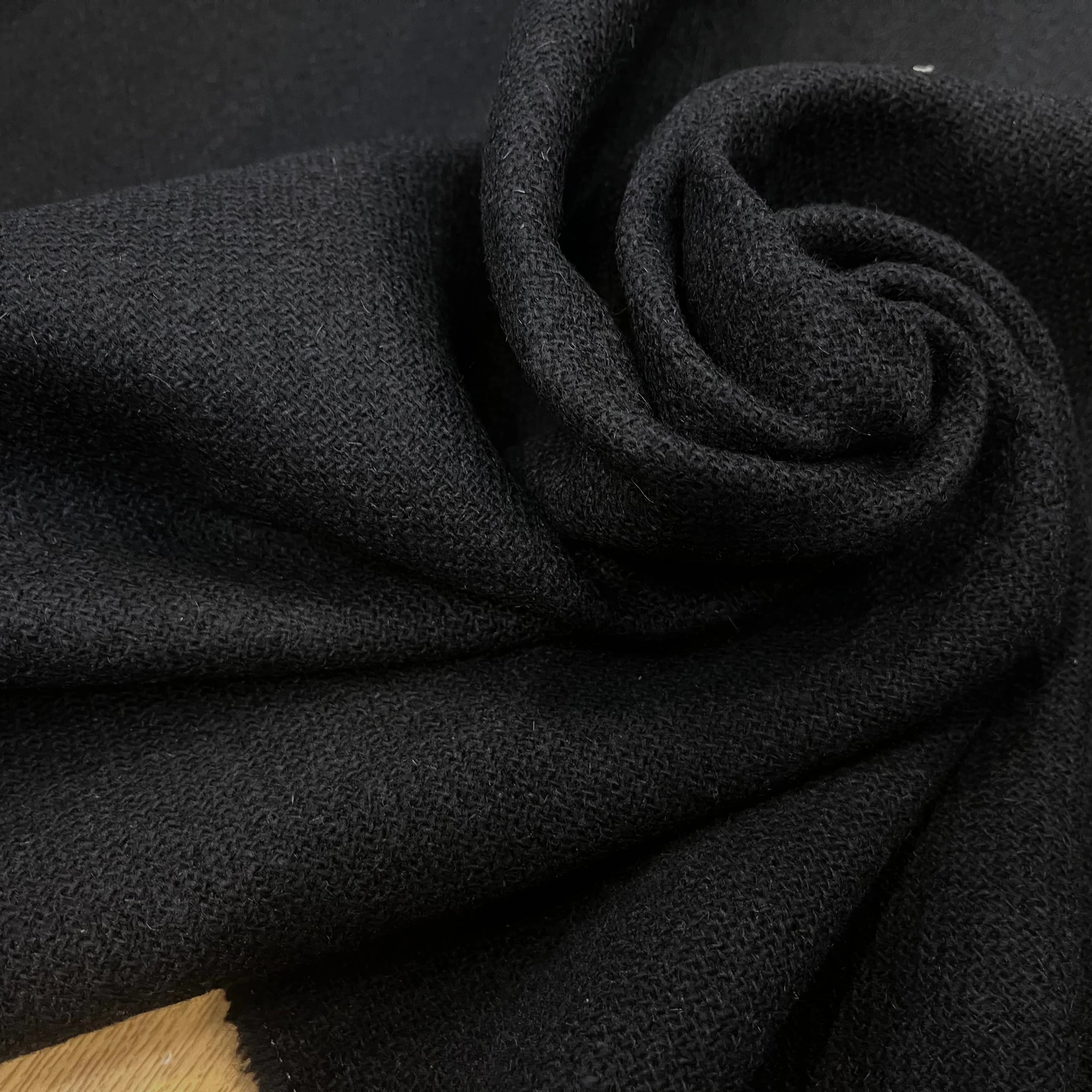 LAINE MANTEAU SERGÉE LOURDE NOIR 140CM - My Little Coupon