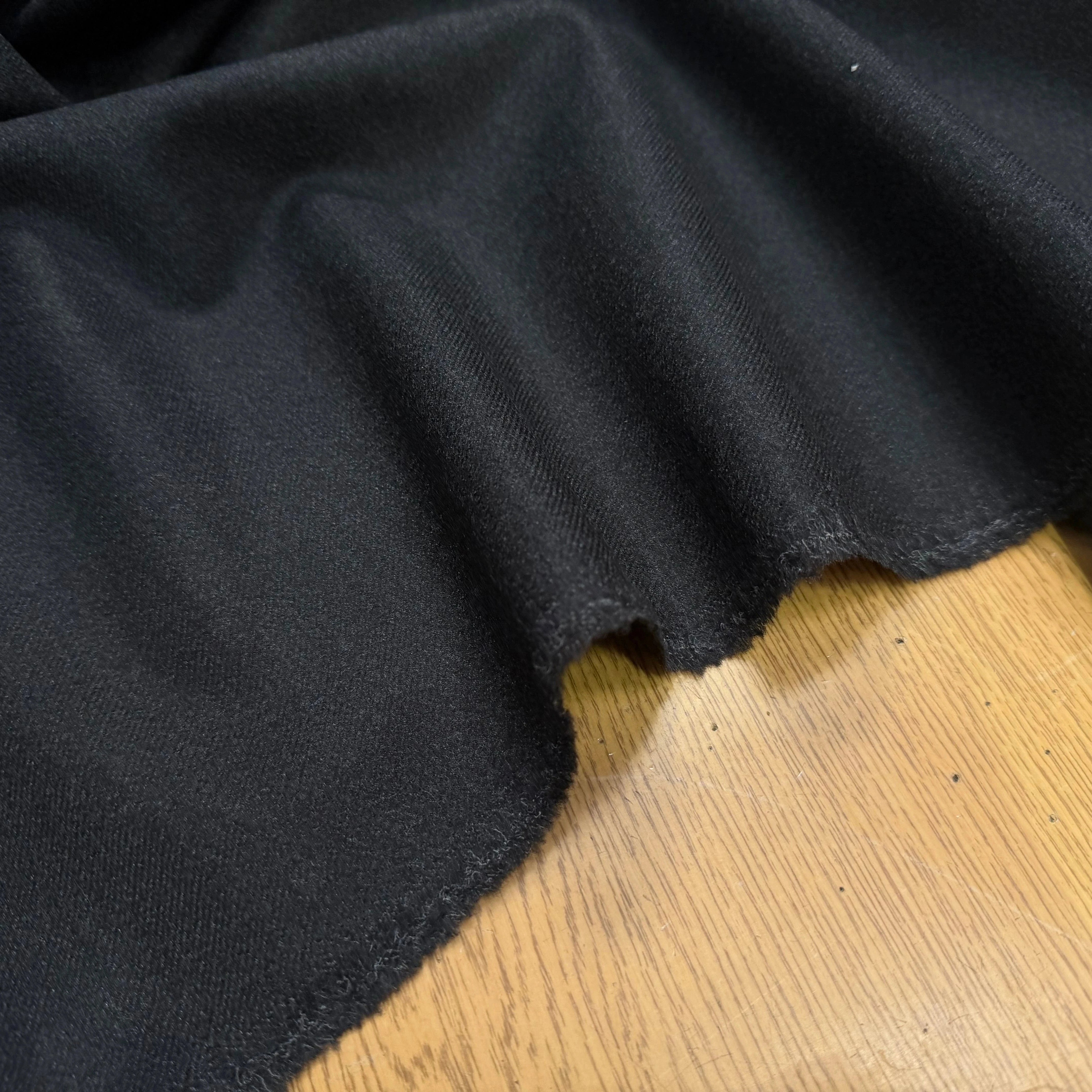 LAINE SERGÉE GRIS FONCÉ STRETCH 92% LAINE VIERGE - My Little Coupon