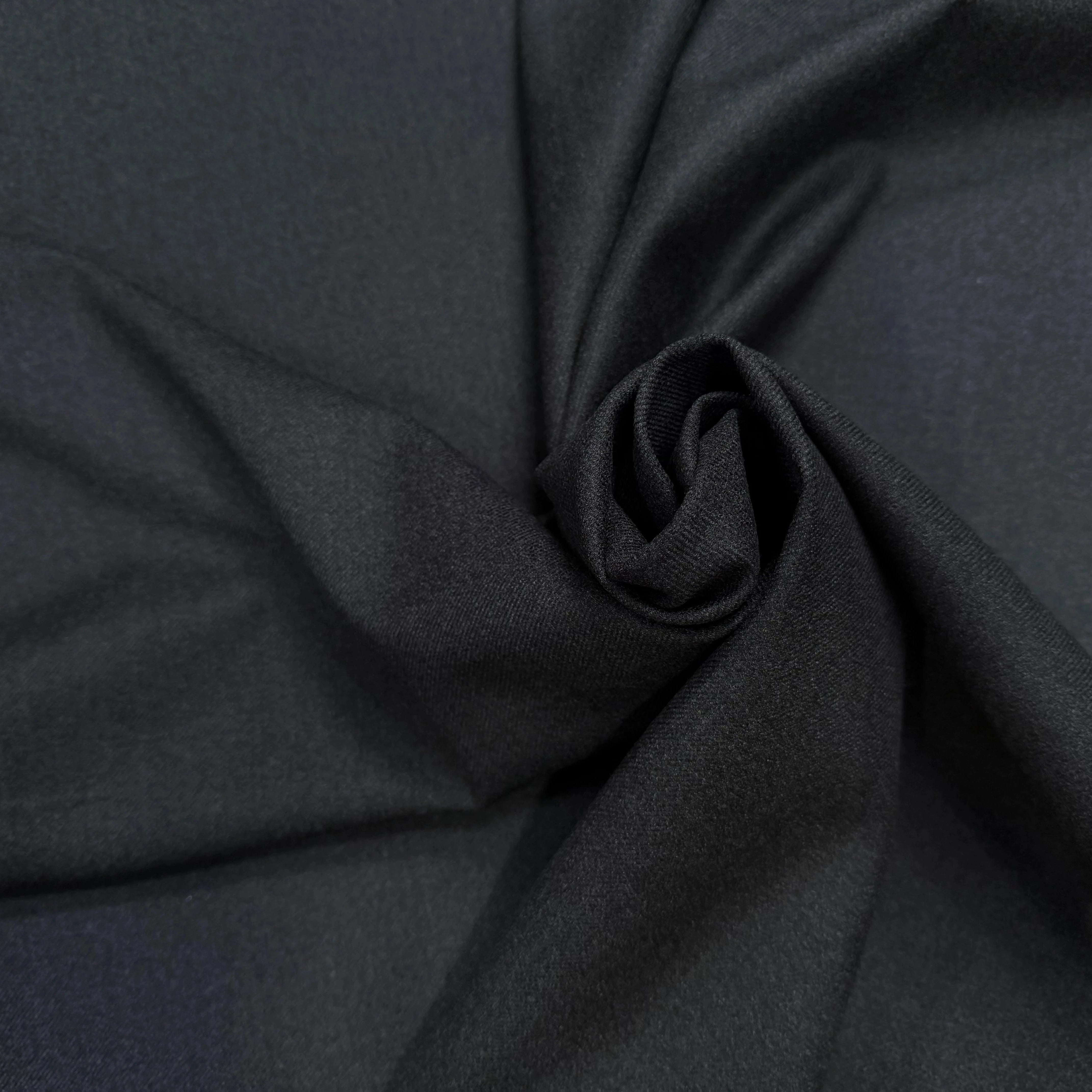 LAINE SERGÉE GRIS FONCÉ STRETCH 92% LAINE VIERGE - My Little Coupon