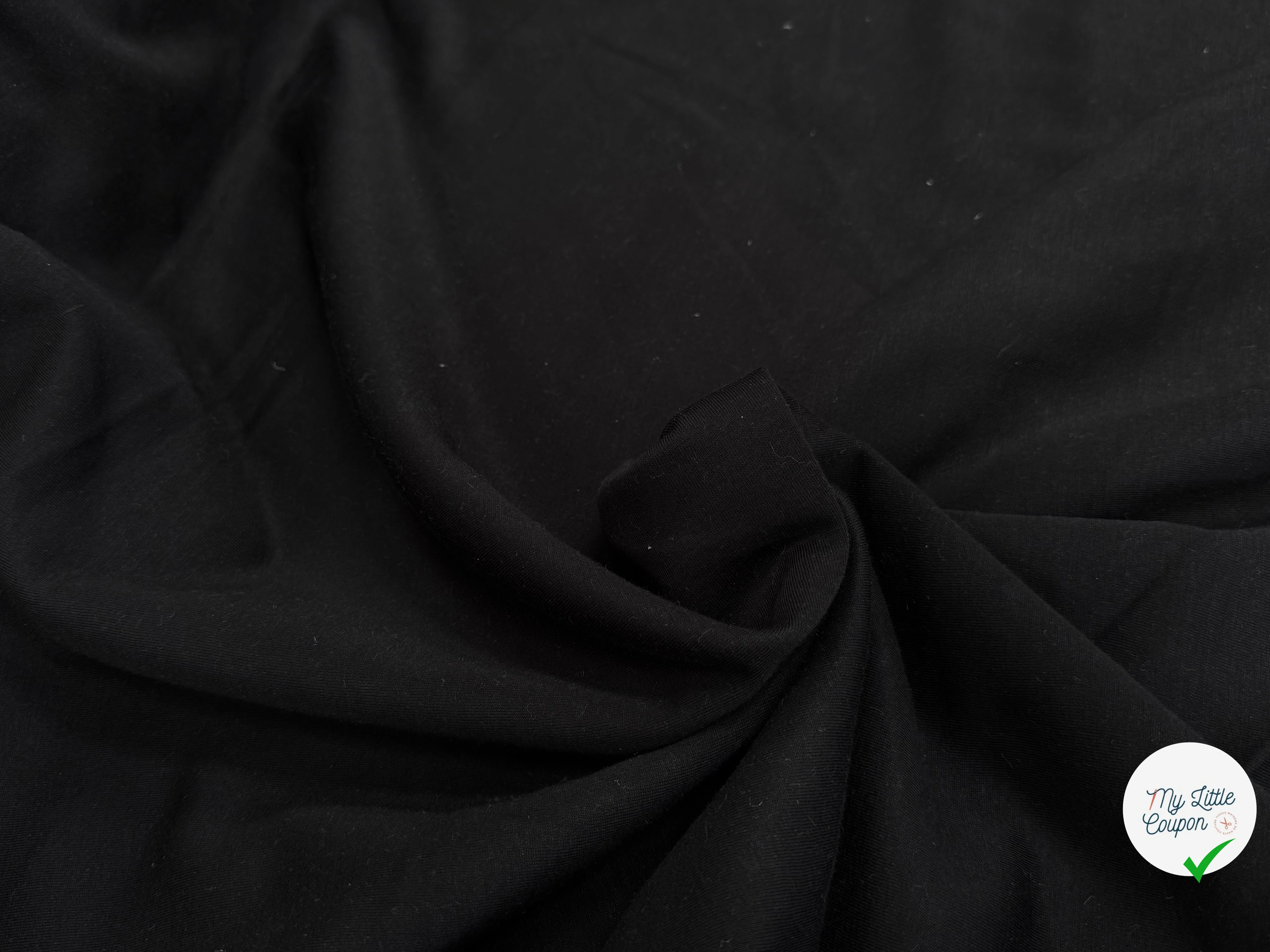 LAINE THERMOCOLLÉE NOIR LÉGÈREMENT STRETCH - My Little Coupon