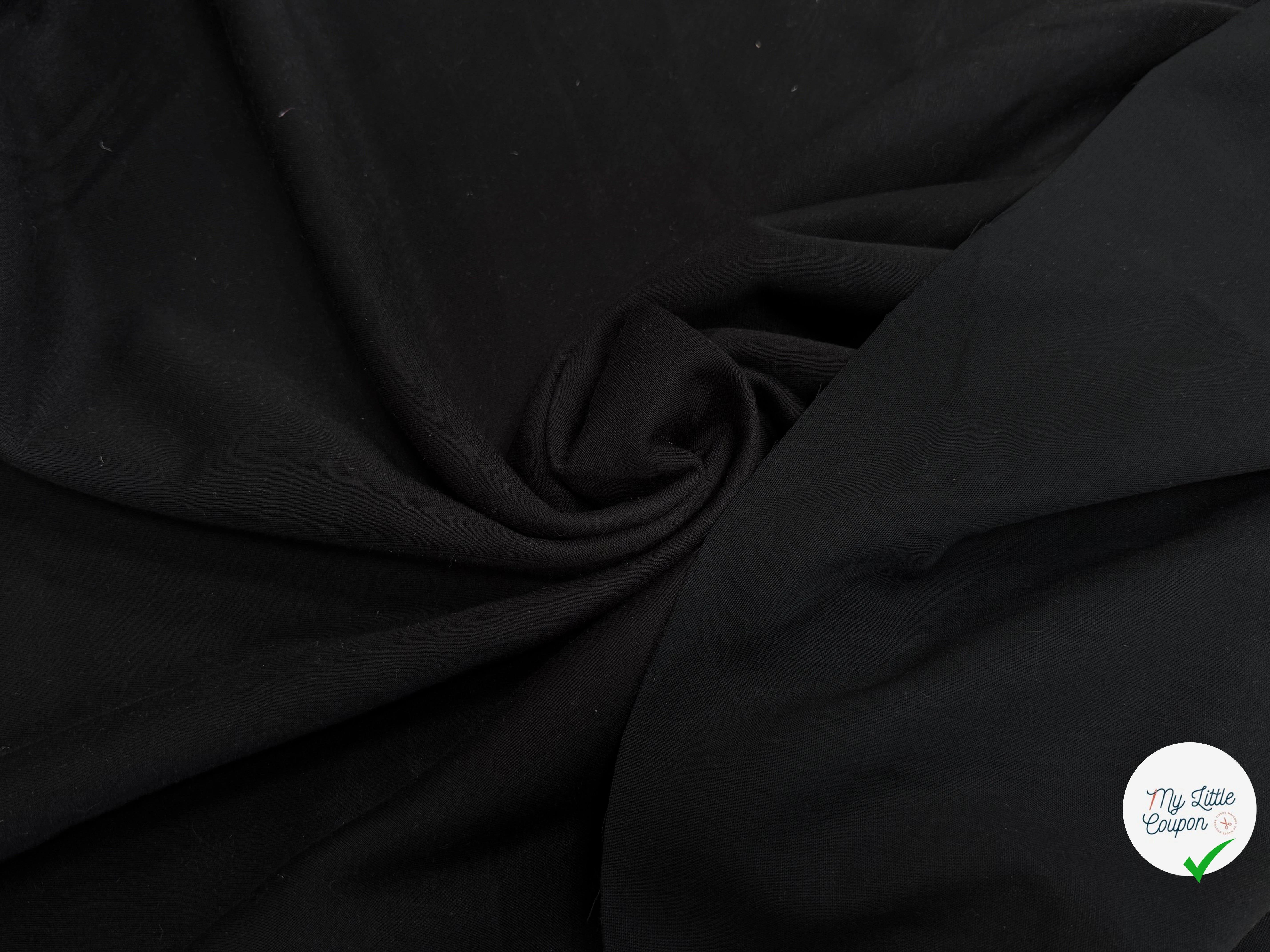 LAINE THERMOCOLLÉE NOIR LÉGÈREMENT STRETCH - My Little Coupon