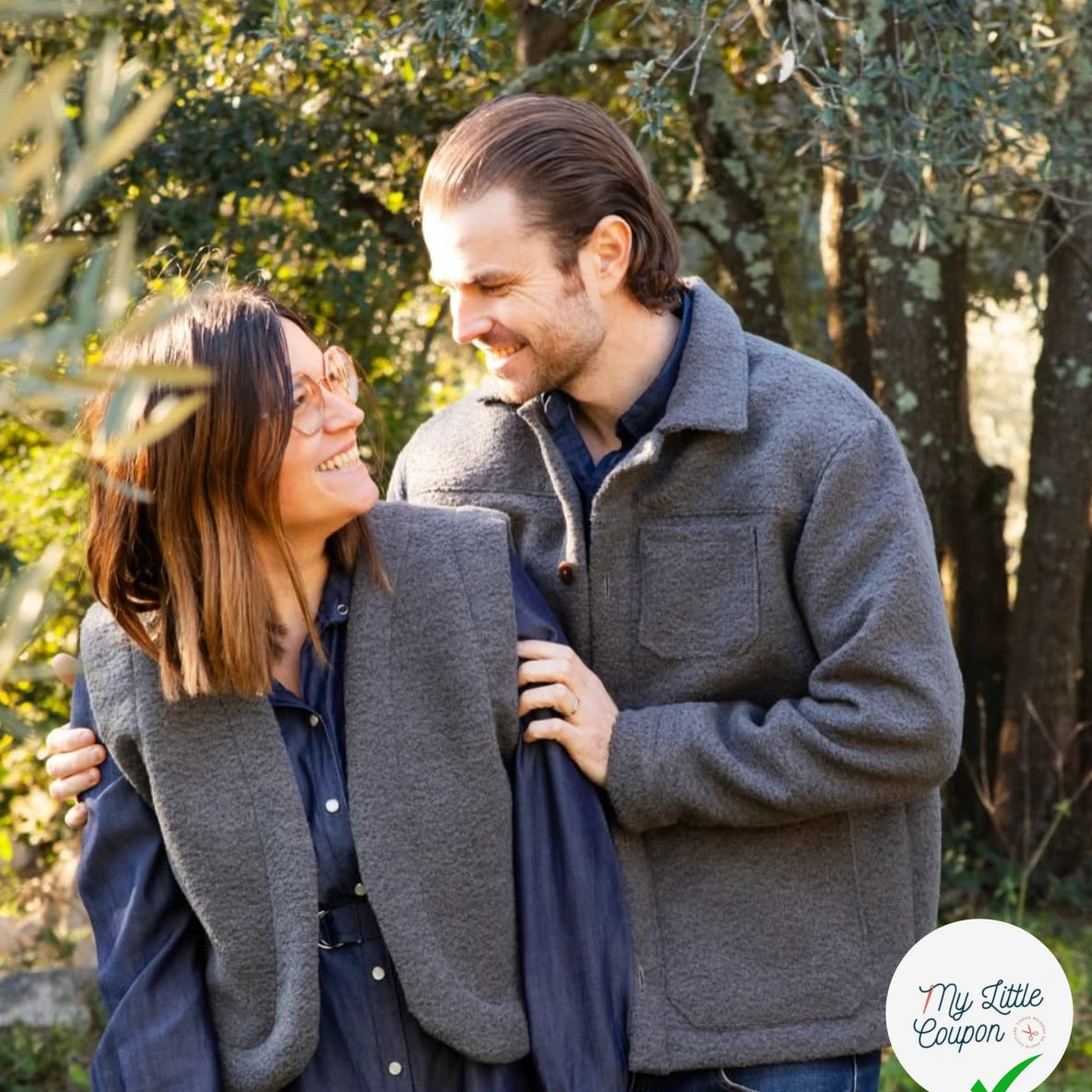 LAINE VIERGE ET BABY LAMA EFFET BOUCLÉ ASTRAKAN GRIS CHINE - My Little Coupon