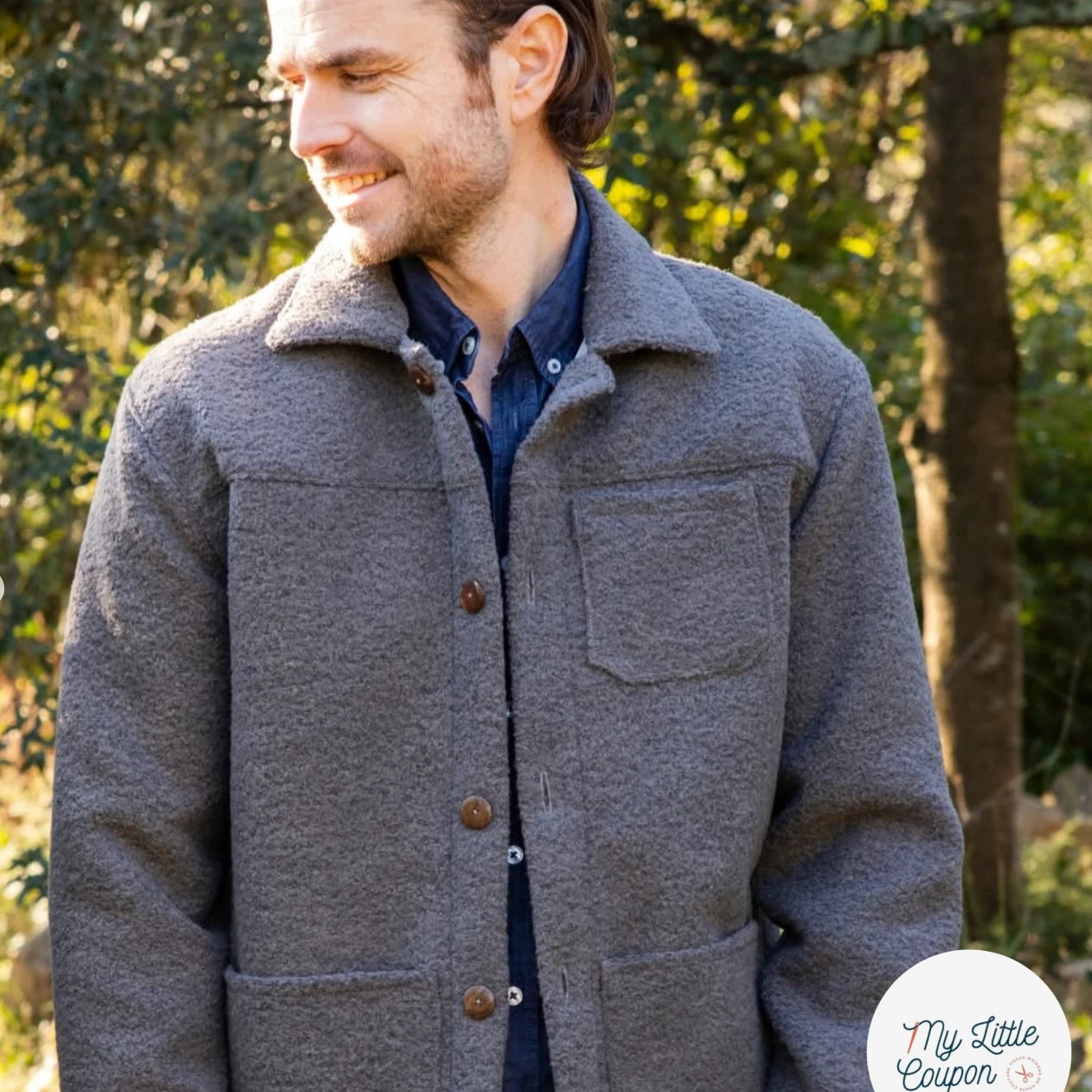 LAINE VIERGE ET BABY LAMA EFFET BOUCLÉ ASTRAKAN GRIS CHINE - My Little Coupon