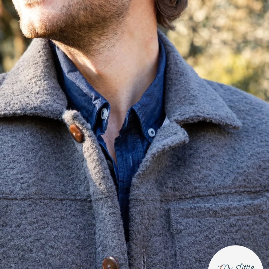 LAINE VIERGE ET BABY LAMA EFFET BOUCLÉ ASTRAKAN GRIS CHINE - My Little Coupon