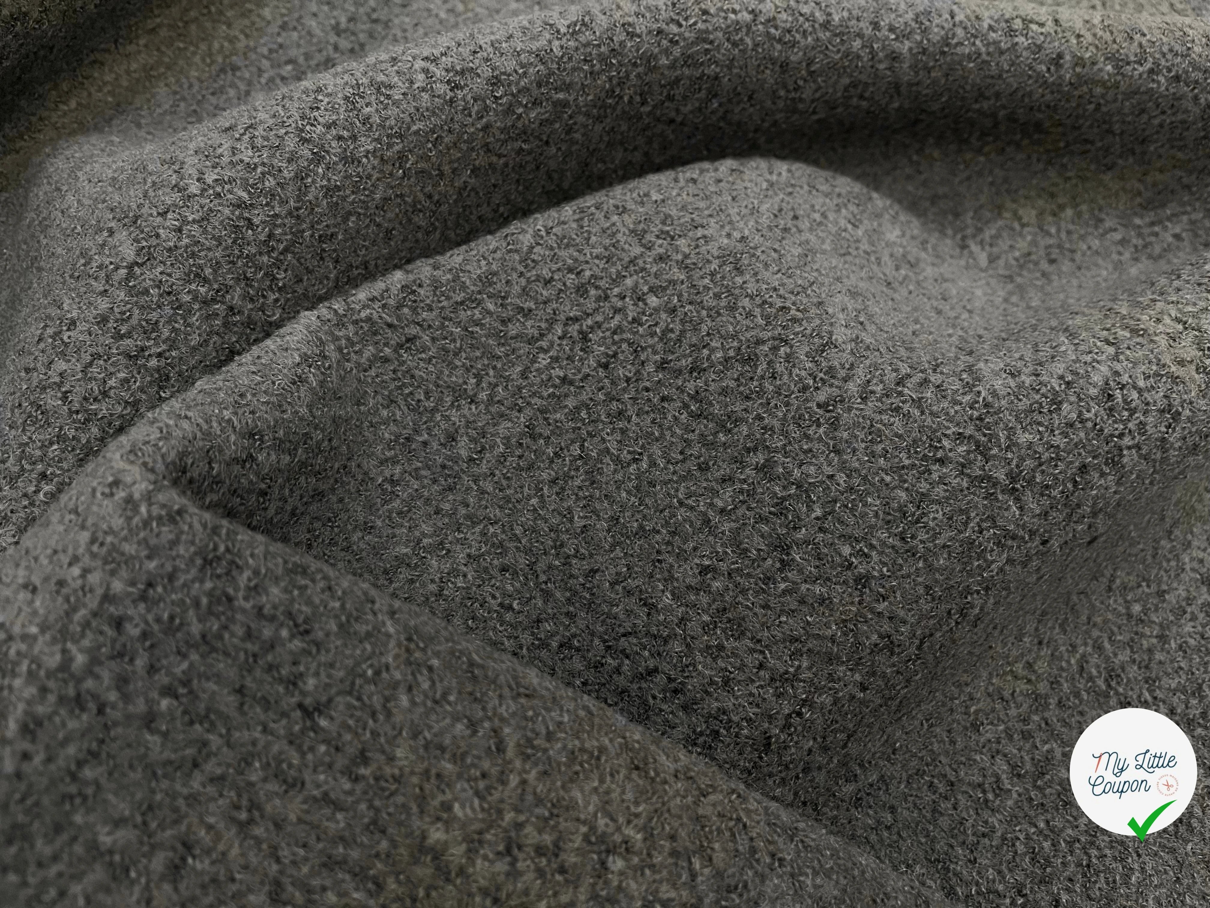 LAINE VIERGE ET BABY LAMA EFFET BOUCLE GRIS CHINE - My Little Coupon