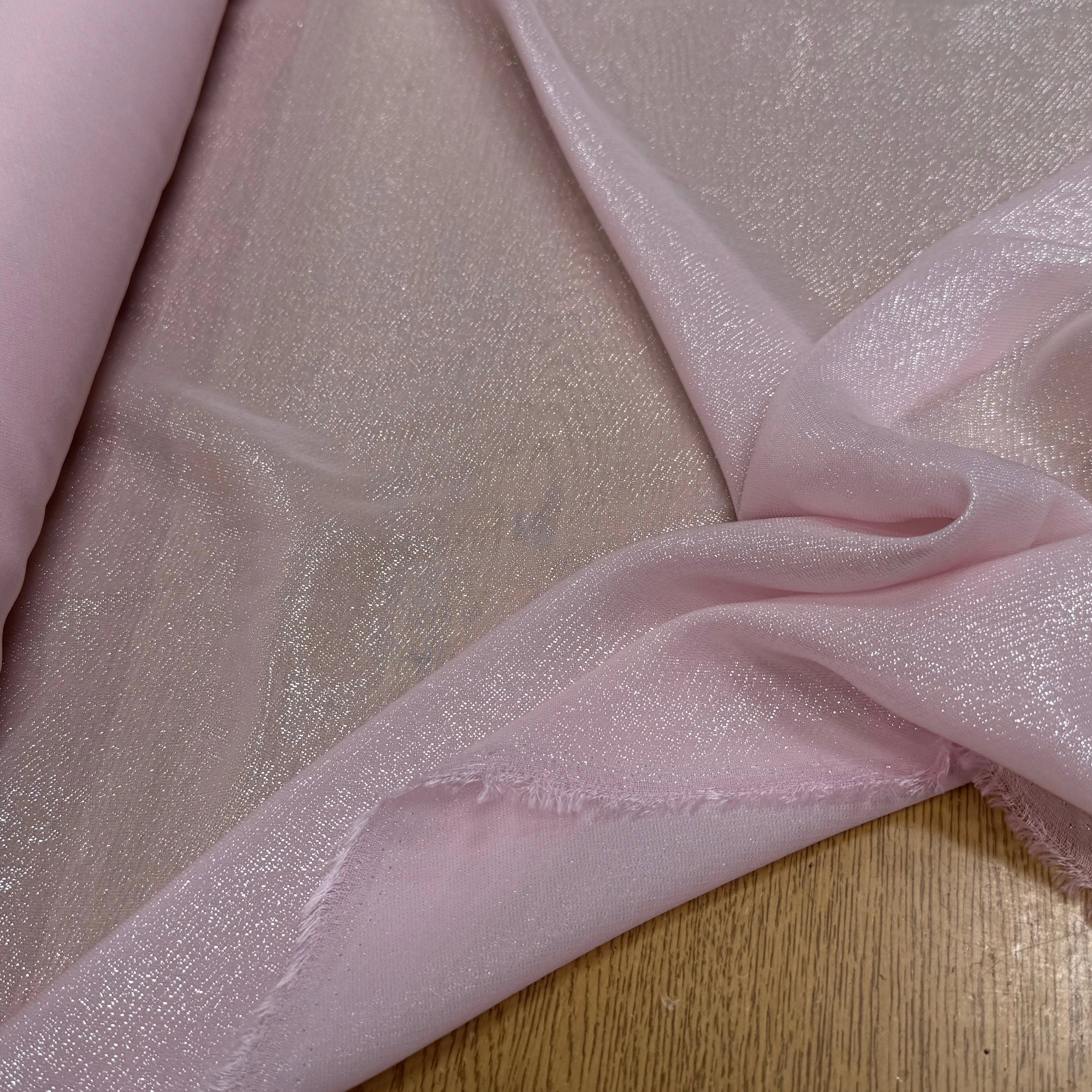 LAMÉ VISCOSE ROSE BARBE À PAPA - My Little Coupon