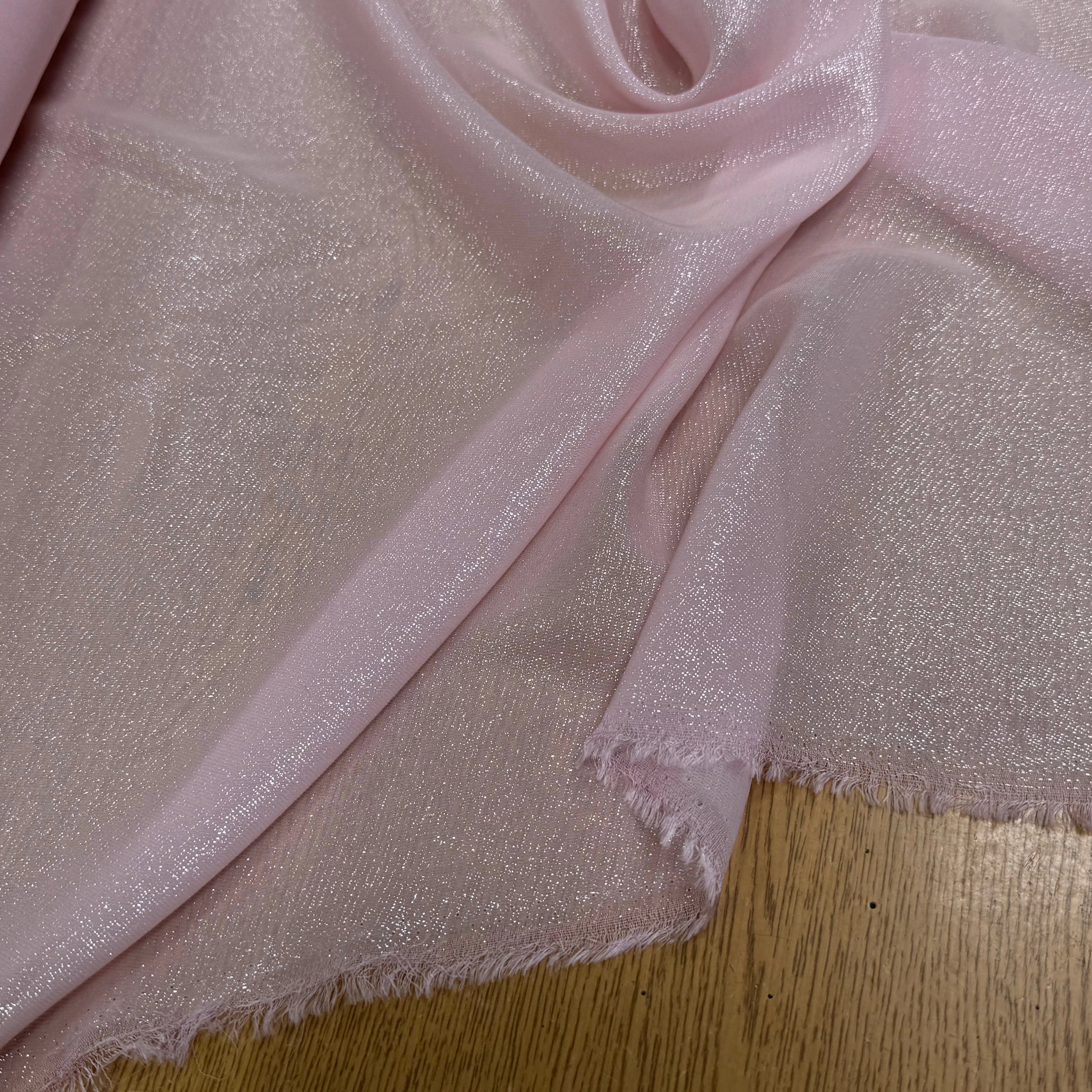 LAMÉ VISCOSE ROSE BARBE À PAPA - My Little Coupon