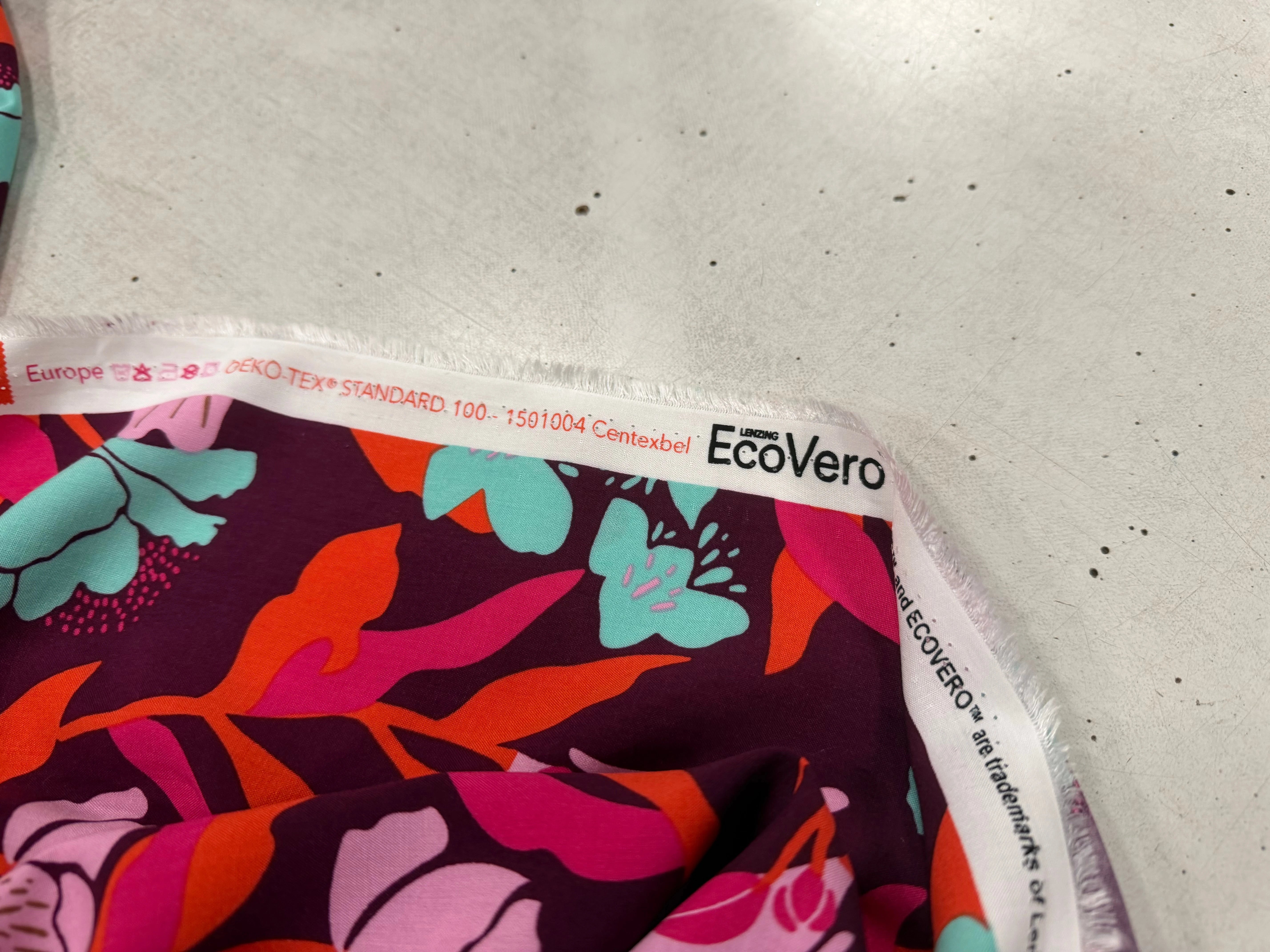 LENZING™ ECOVERO™ AMIRA FLORAL NERID – PLUM - My Little Coupon