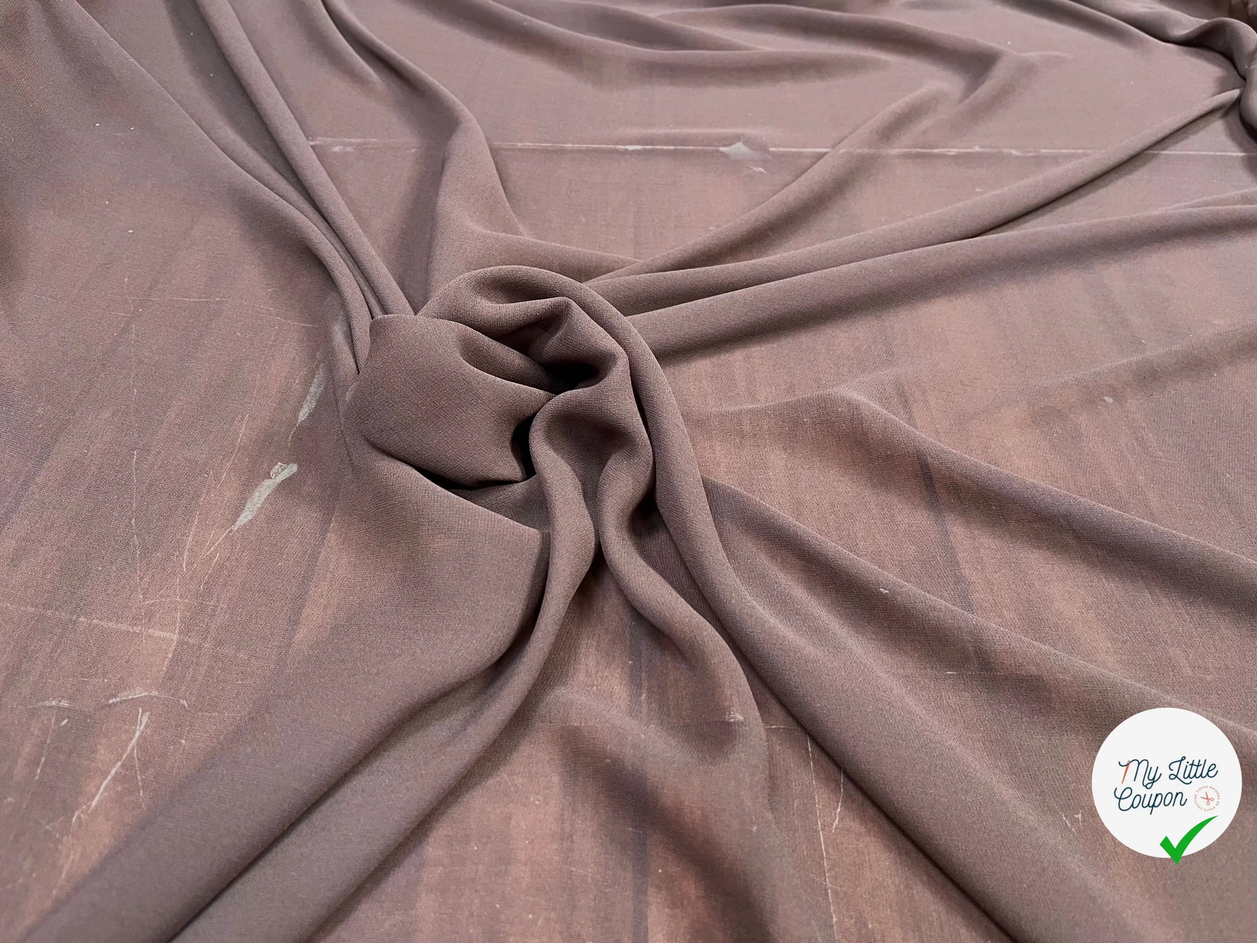 LIGHT SILK GEORGETTE, Kohl Brown - My Little Coupon