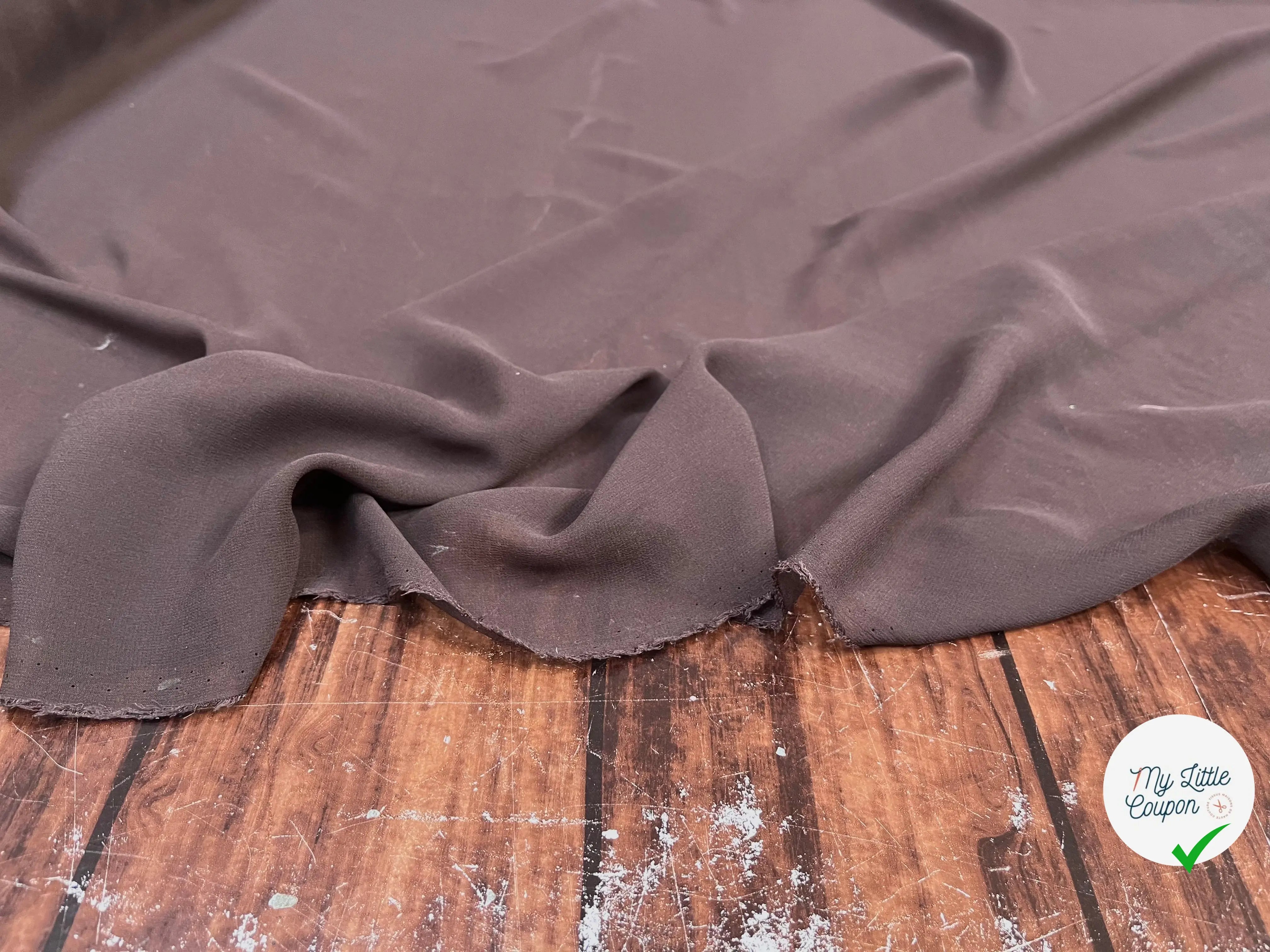 LIGHT SILK GEORGETTE, Kohl Brown - My Little Coupon