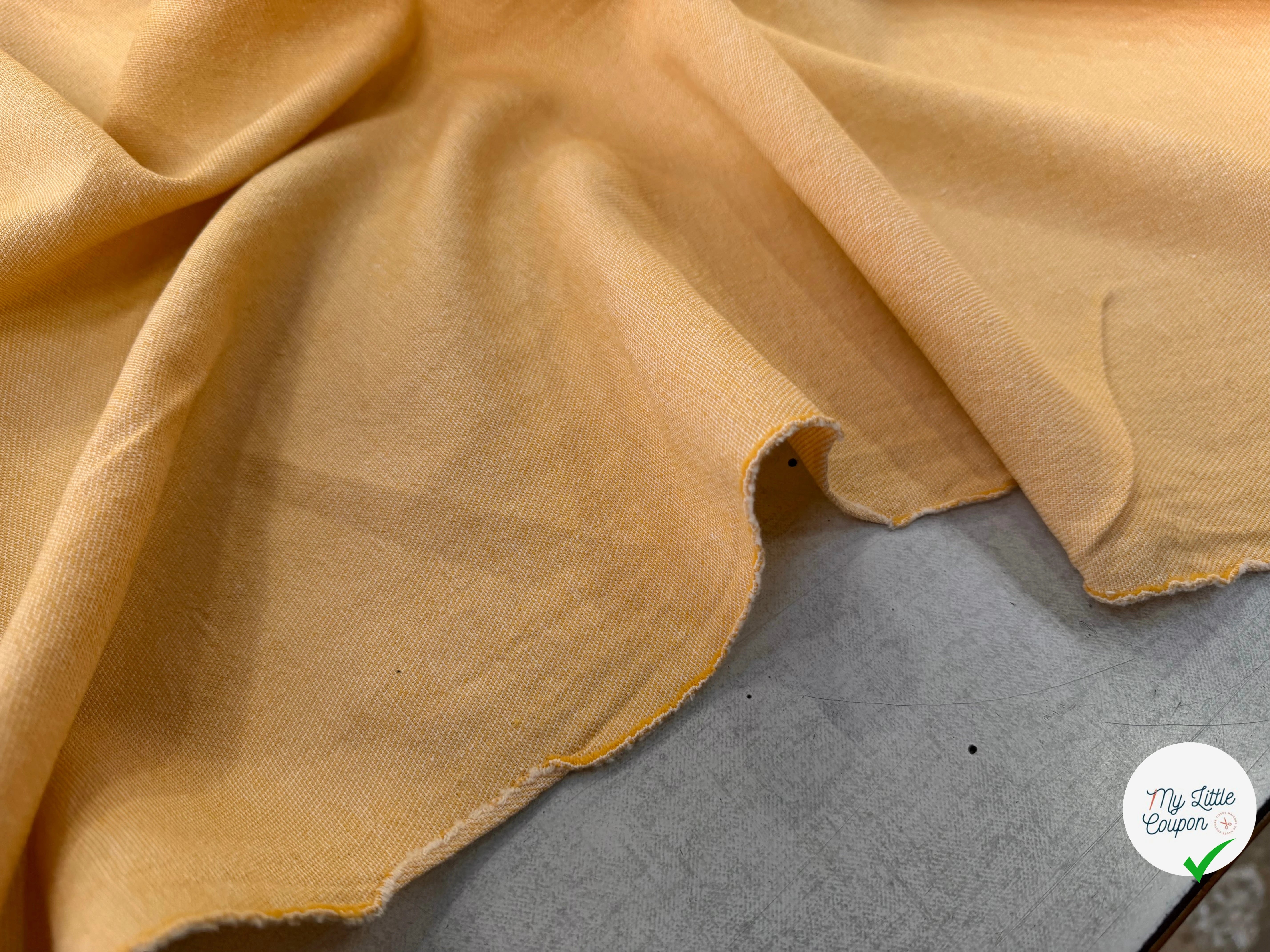 LIN COTON JAUNE TWILL ESPRIT DENIM - My Little Coupon