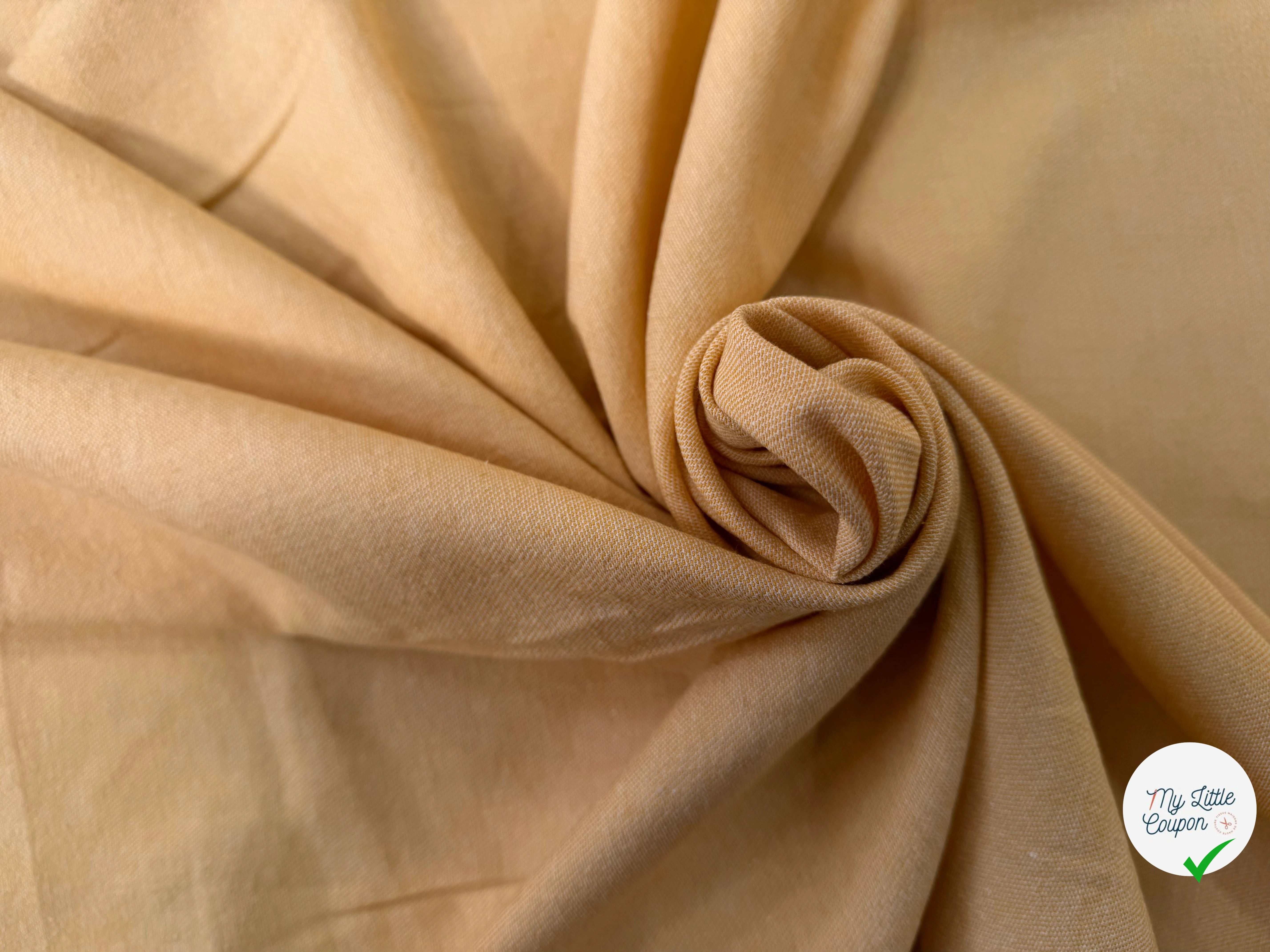 LIN COTON JAUNE TWILL ESPRIT DENIM - My Little Coupon