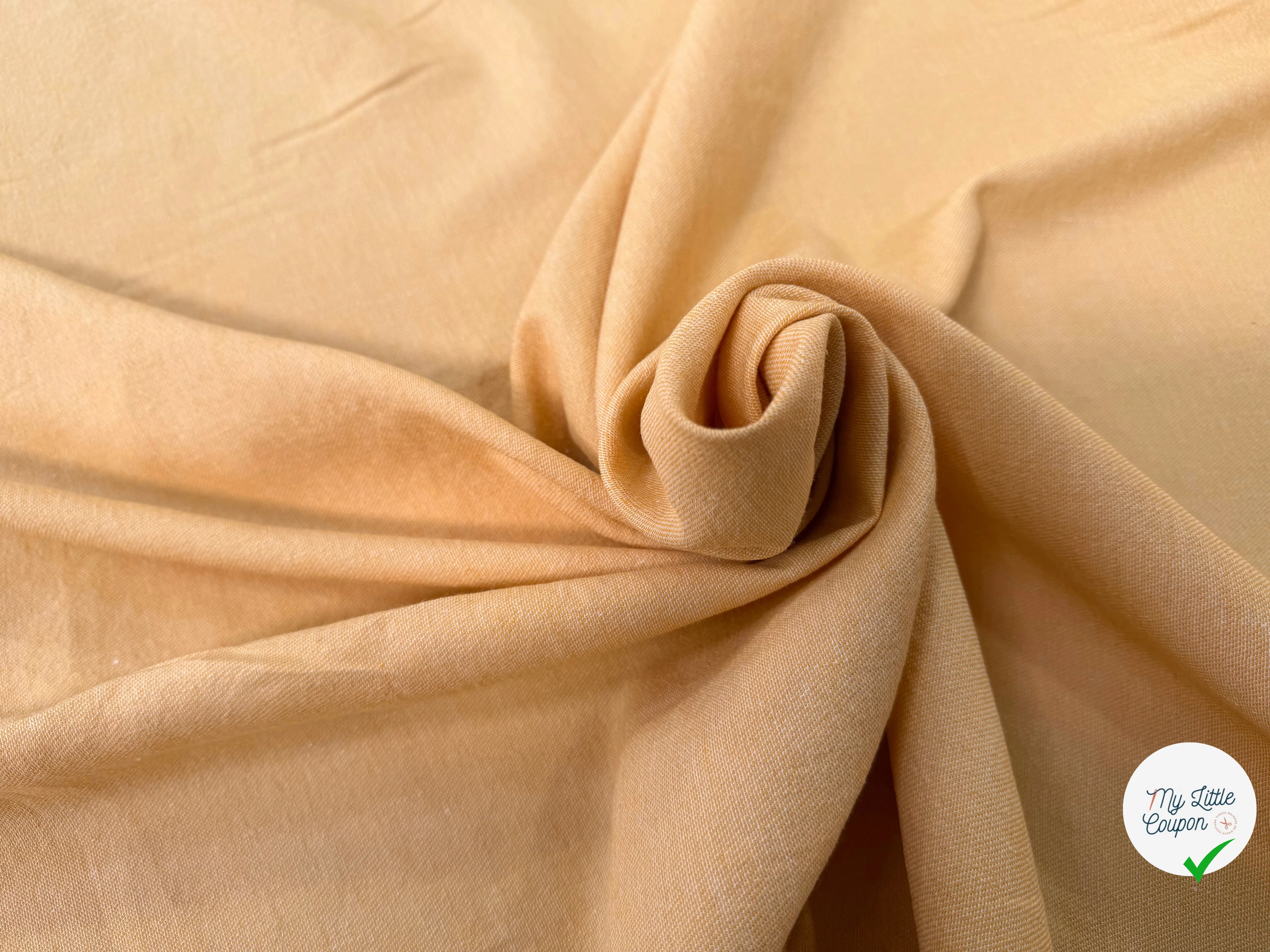 LIN COTON JAUNE TWILL ESPRIT DENIM - My Little Coupon