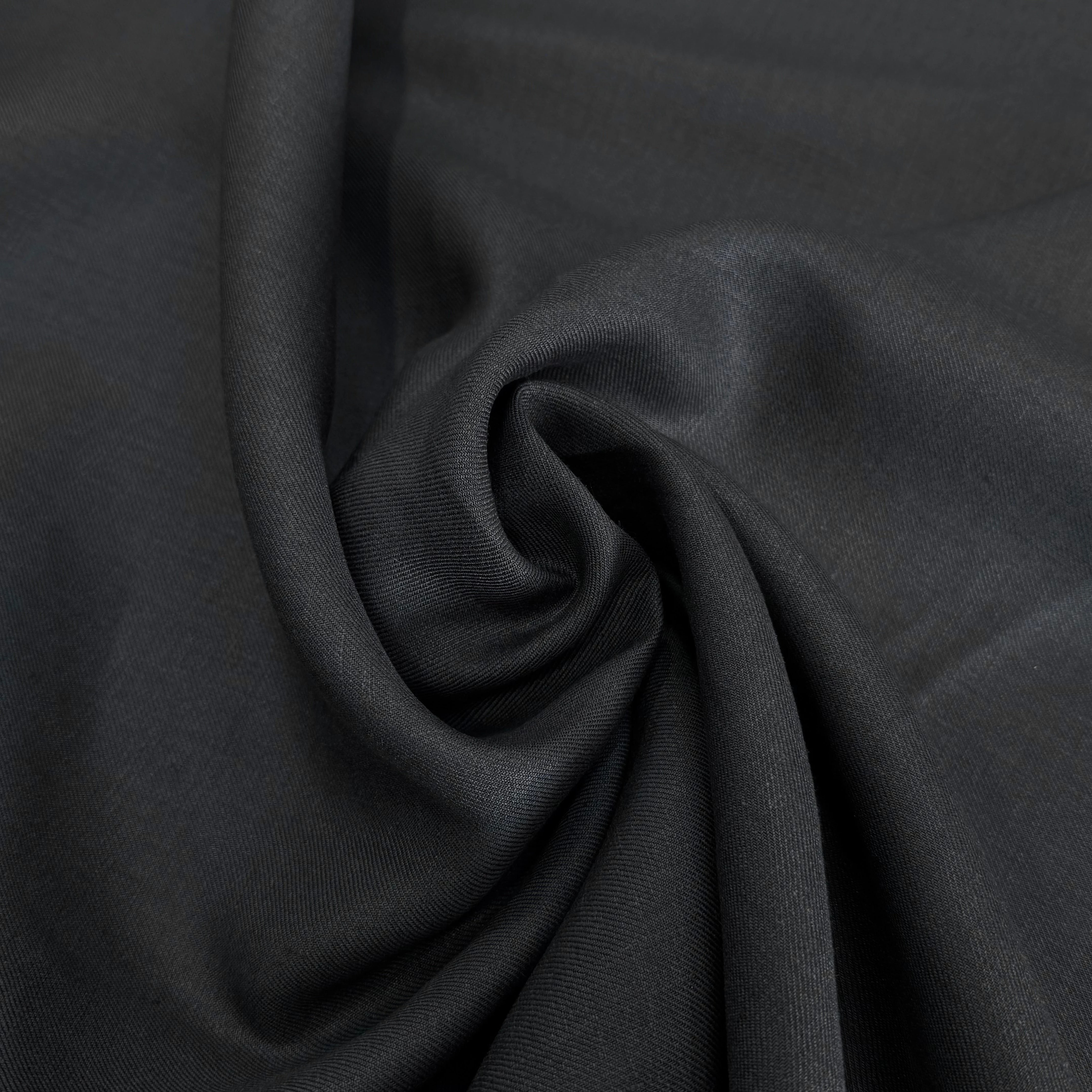 LIN COTON SERGÉ LOURD NOIR - My Little Coupon