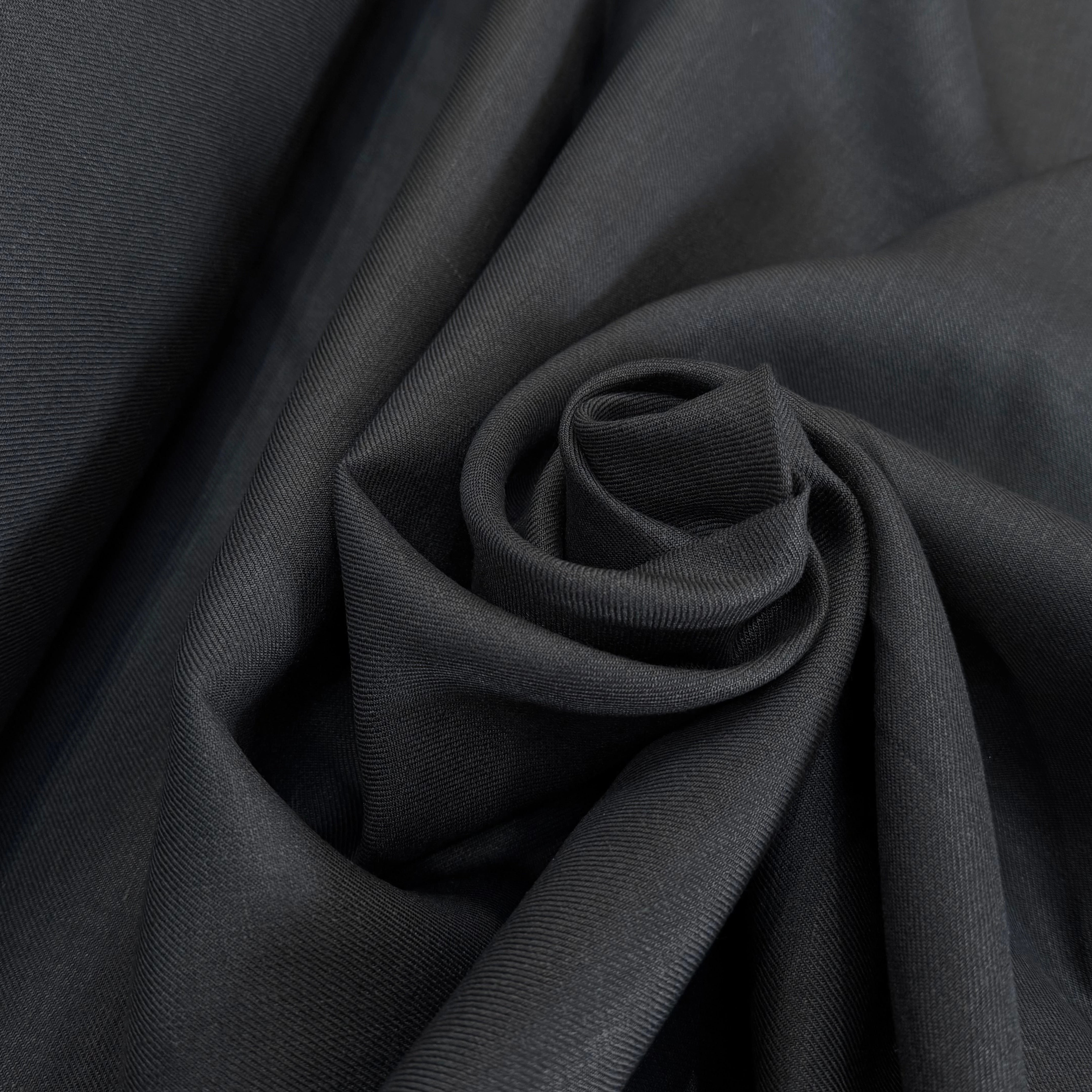 LIN COTON SERGÉ LOURD NOIR - My Little Coupon