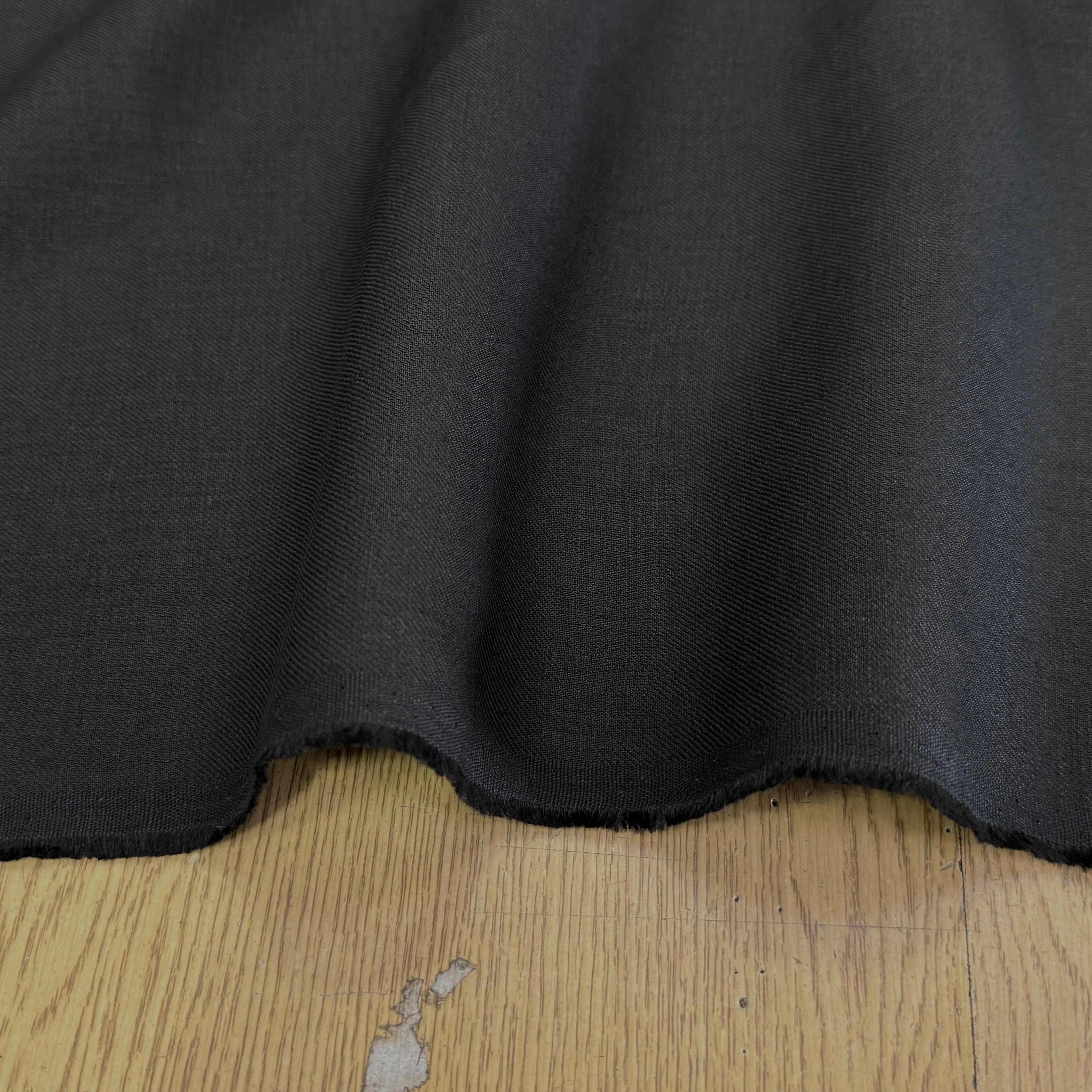 LIN COTON SERGÉ LOURD NOIR - My Little Coupon