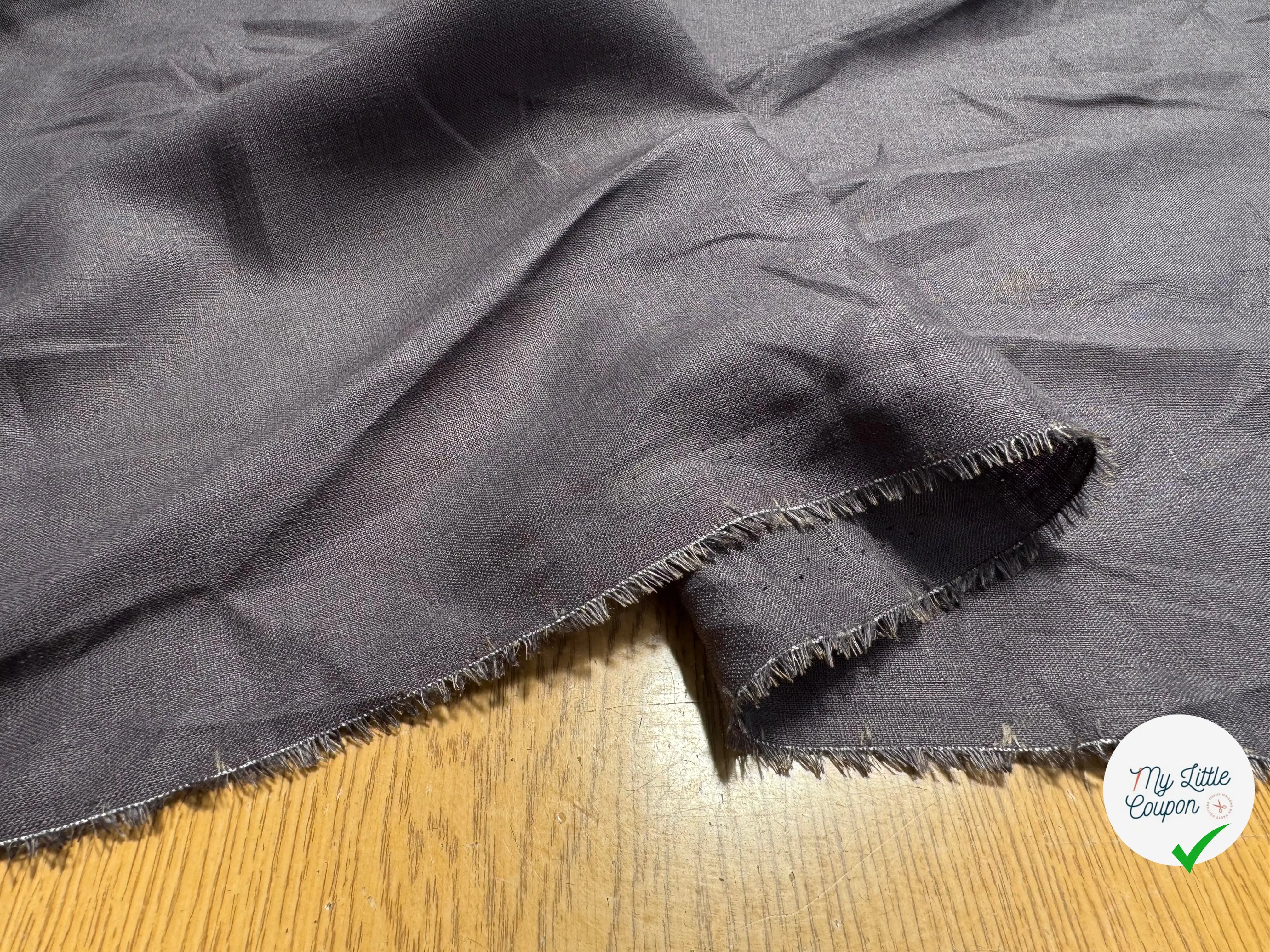 LIN GRIS FONCÉ UNI - My Little Coupon