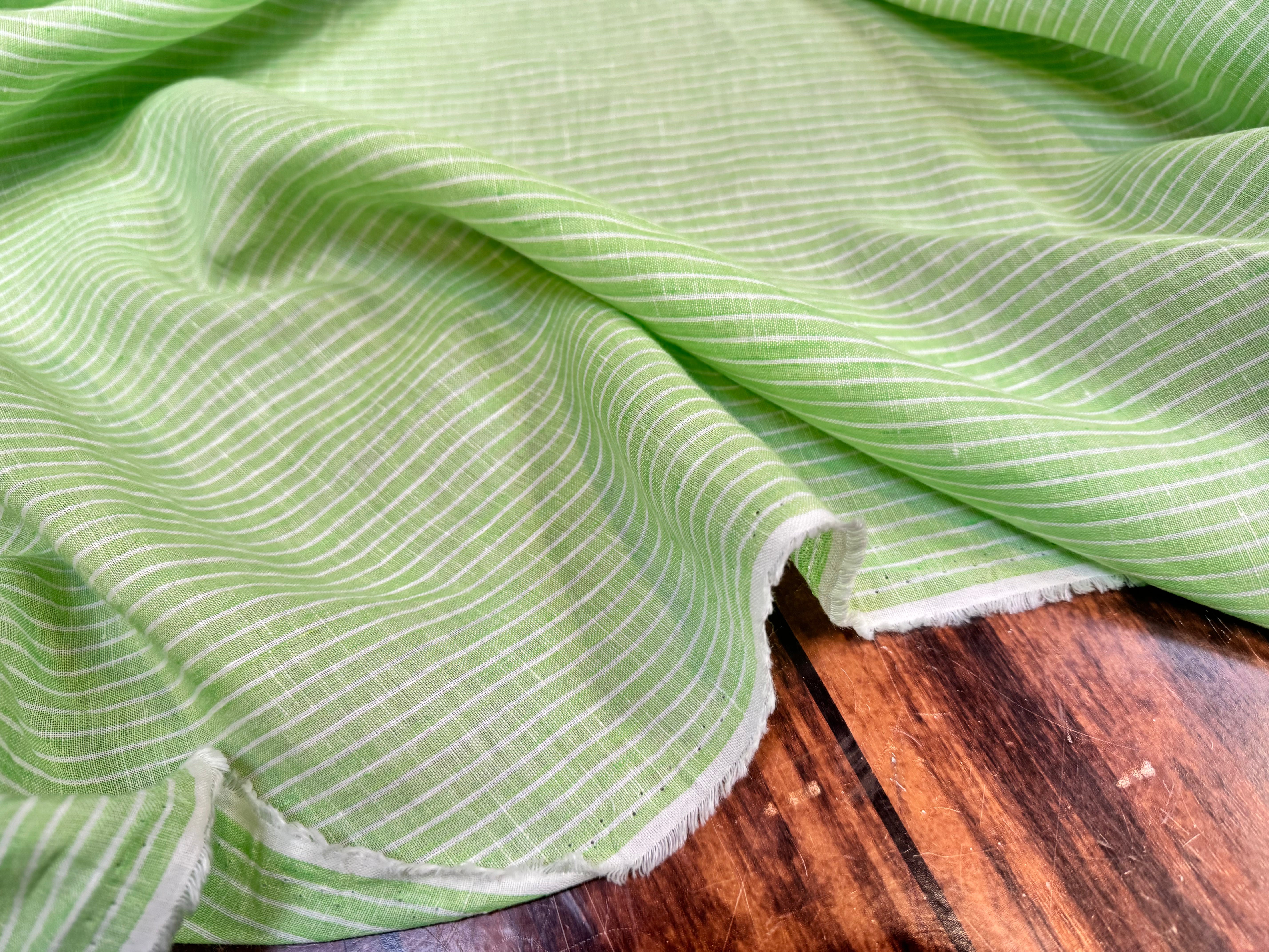 LIN RAYURES BLEU VERT - My Little Coupon