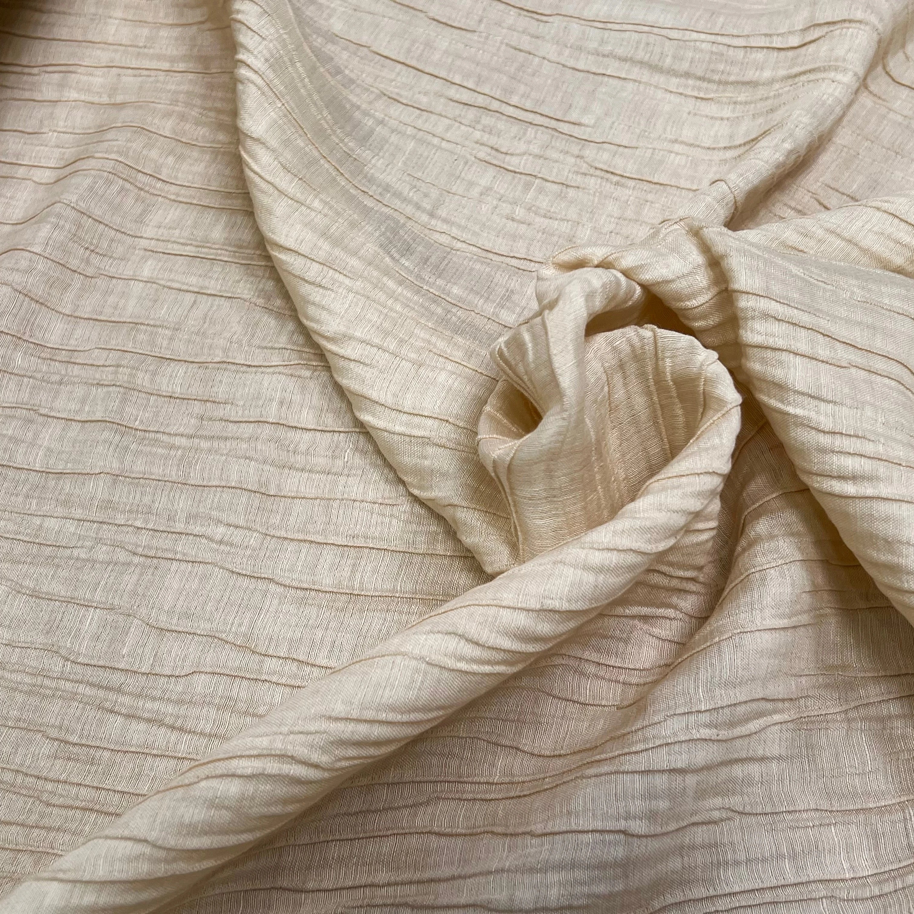 LIN SOIE PLISSÉE VANILLE 22% VISCOSE 66% LIN - My Little Coupon