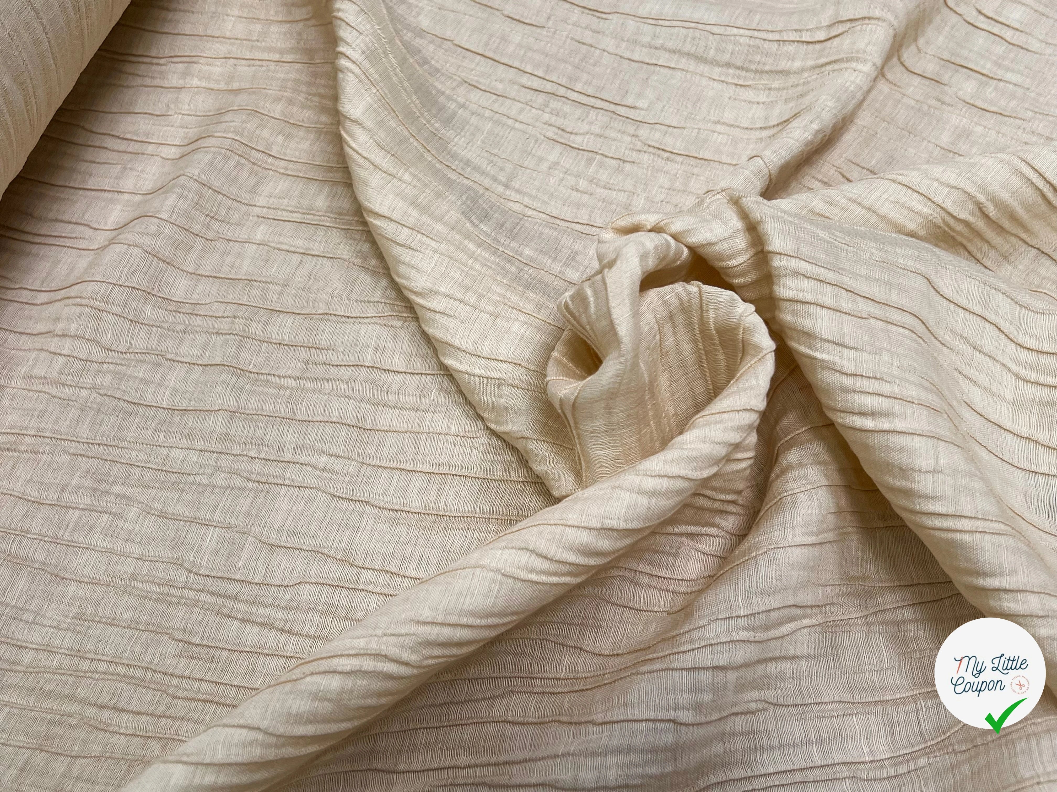 LIN SOIE PLISSÉE VANILLE 22% VISCOSE 66% LIN - My Little Coupon